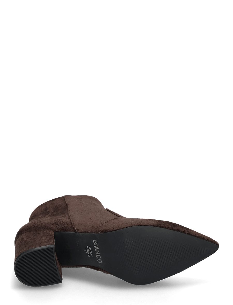Bianco - BIADEVIVED Ankle Boot Faux Suede - heeled ankle boots - dark brown - 4