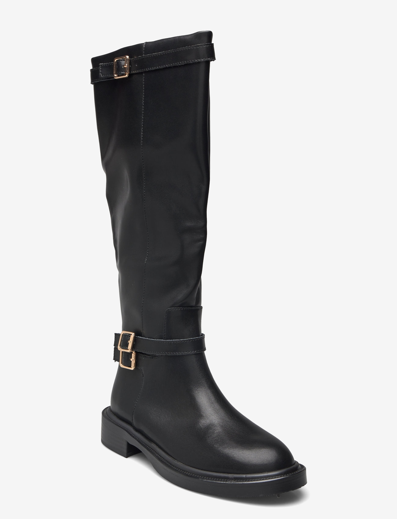 Bianco - BIAPALOMA Knee High Boot Smooth Leather - langskaftede støvler - black - 0