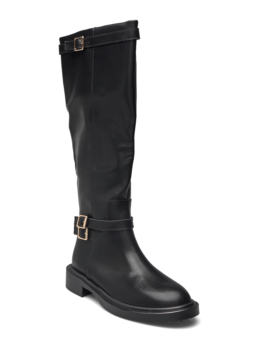 Bianco - BIAPALOMA Knee High Boot Smooth Leather - langskaftede støvler - black - 0