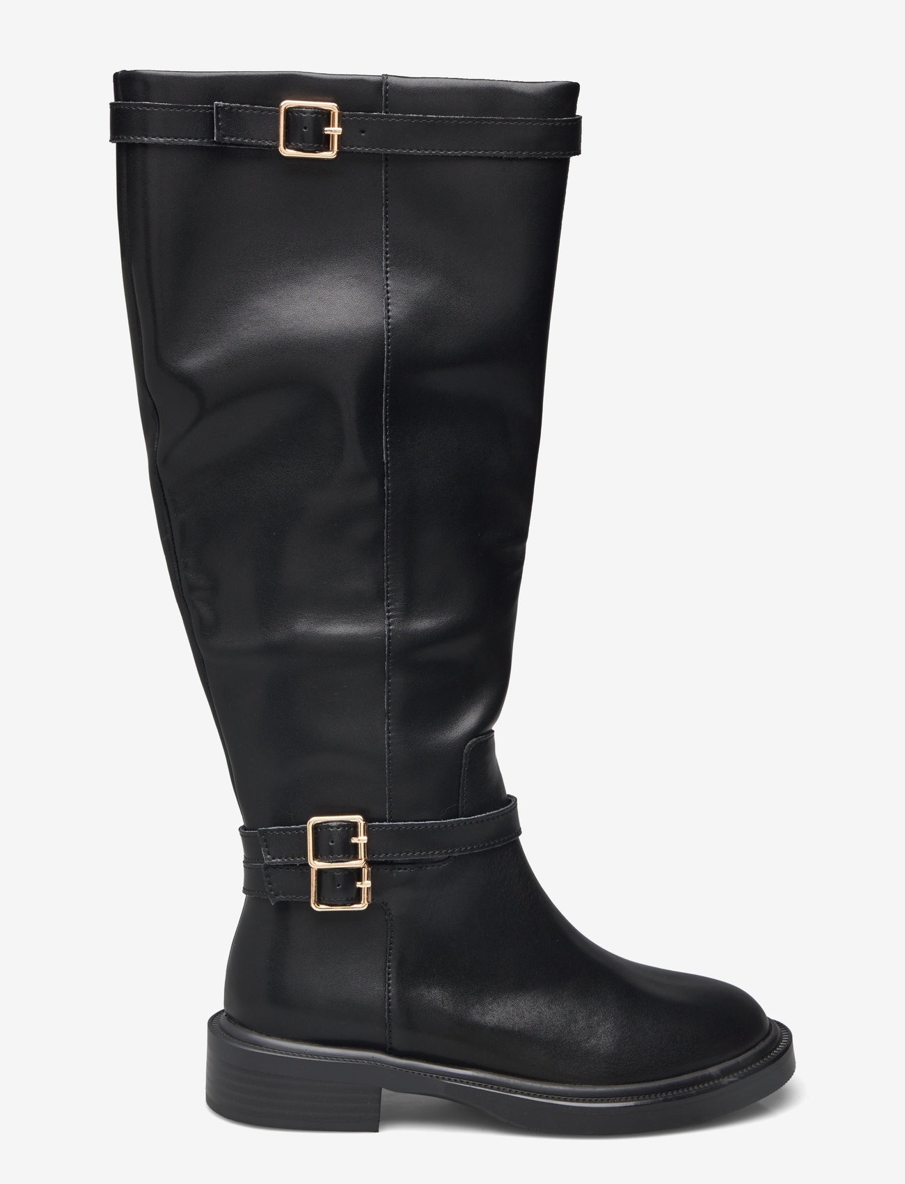 Bianco - BIAPALOMA Knee High Boot Smooth Leather - langskaftede støvler - black - 1