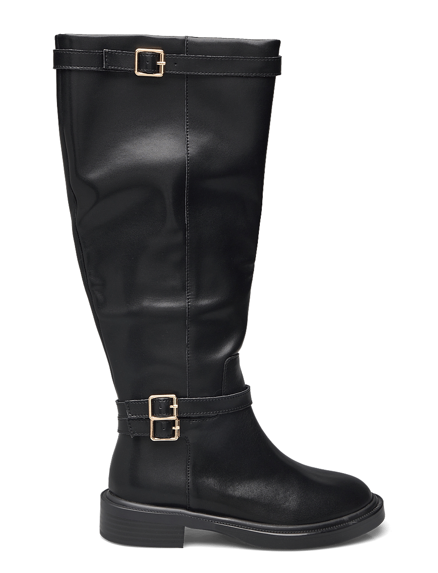 Bianco - BIAPALOMA Knee High Boot Smooth Leather - langskaftede støvler - black - 1