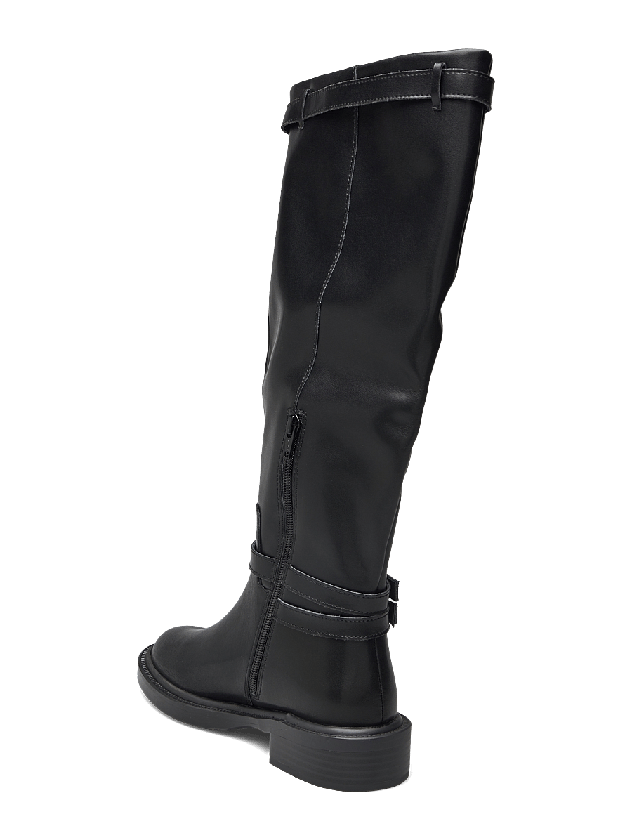 Bianco - BIAPALOMA Knee High Boot Smooth Leather - langskaftede støvler - black - 2
