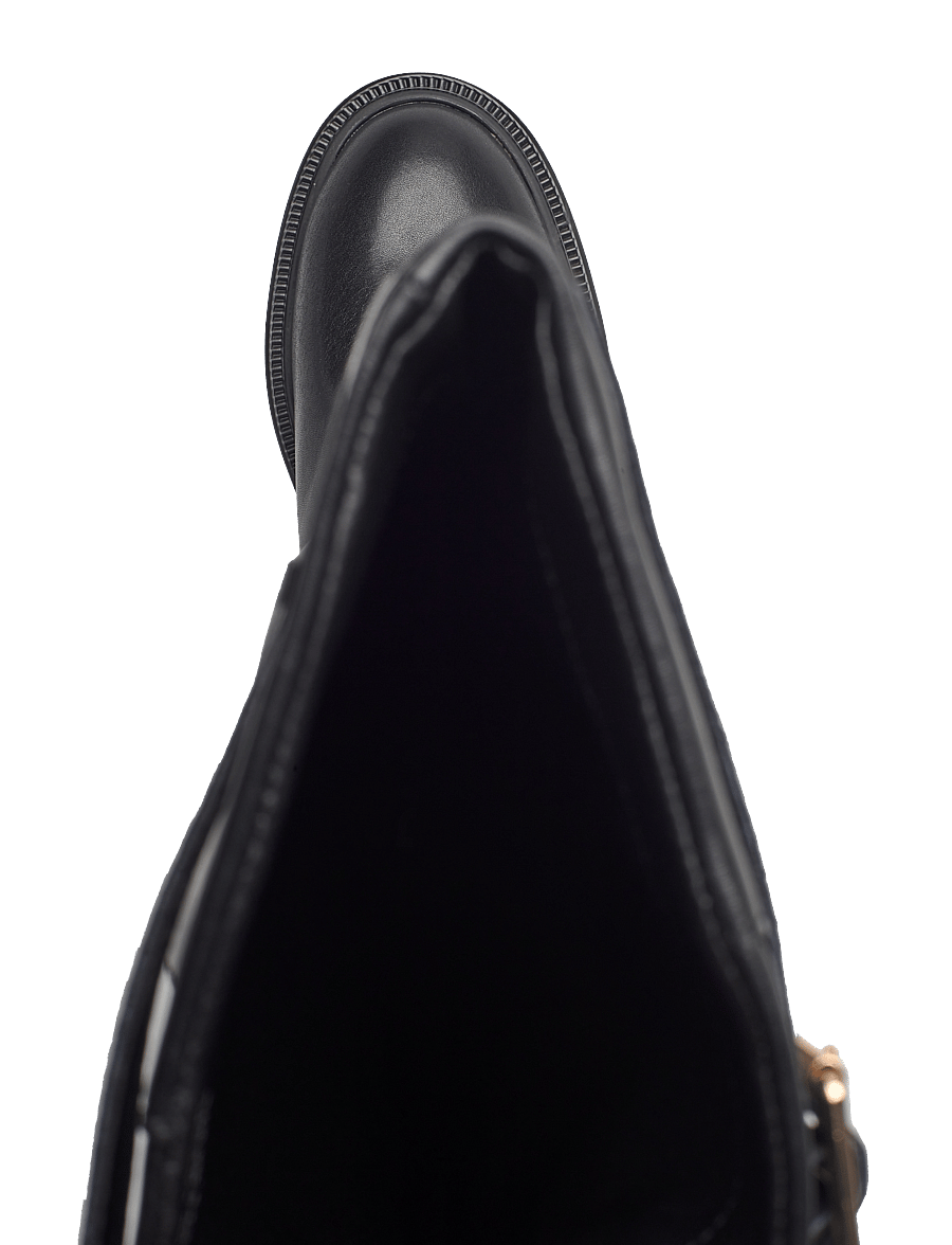 Bianco - BIAPALOMA Knee High Boot Smooth Leather - langskaftede støvler - black - 3