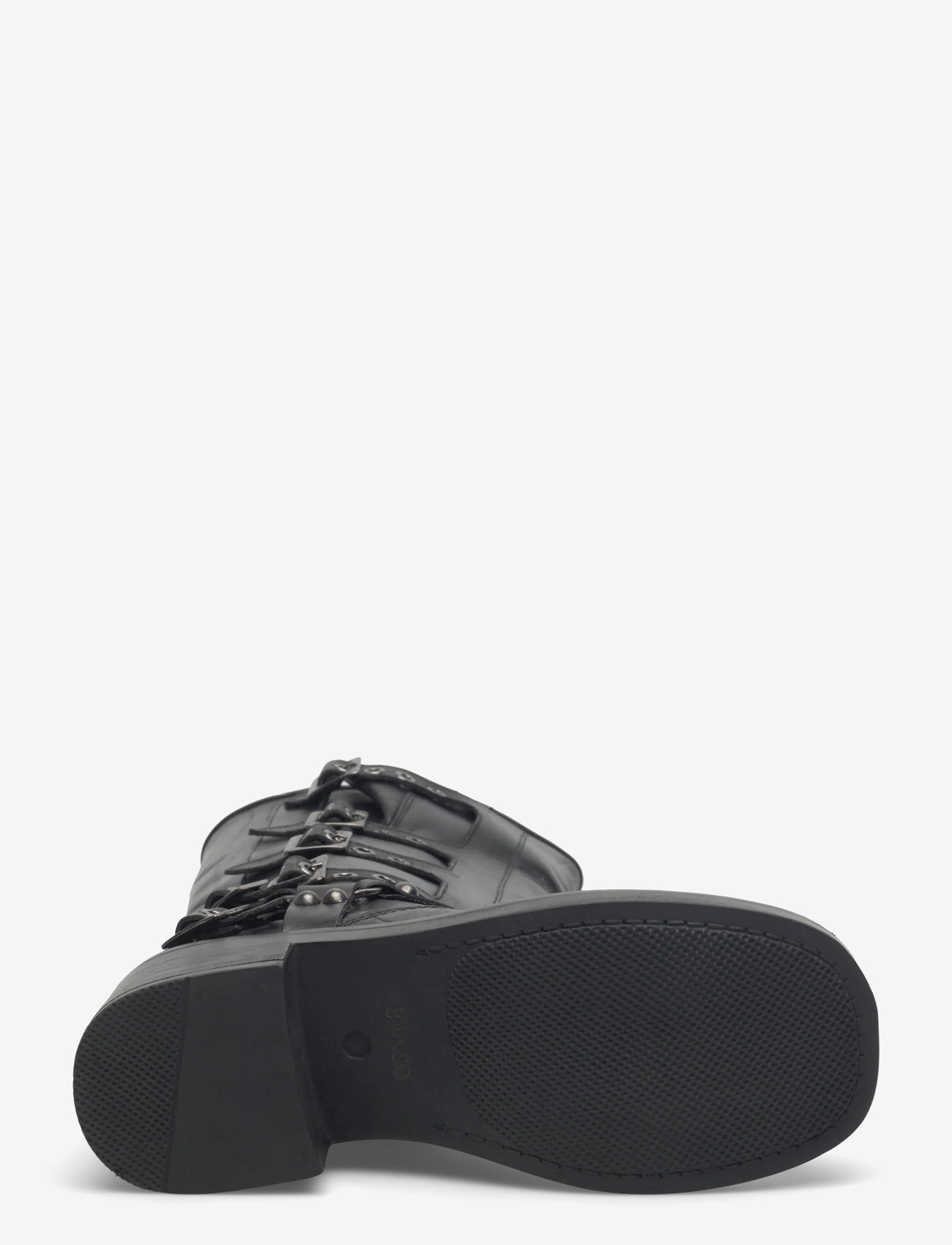 Bianco - BIAHARPER Buckle Biker Boot Pull Up Leather - damen - black - 4
