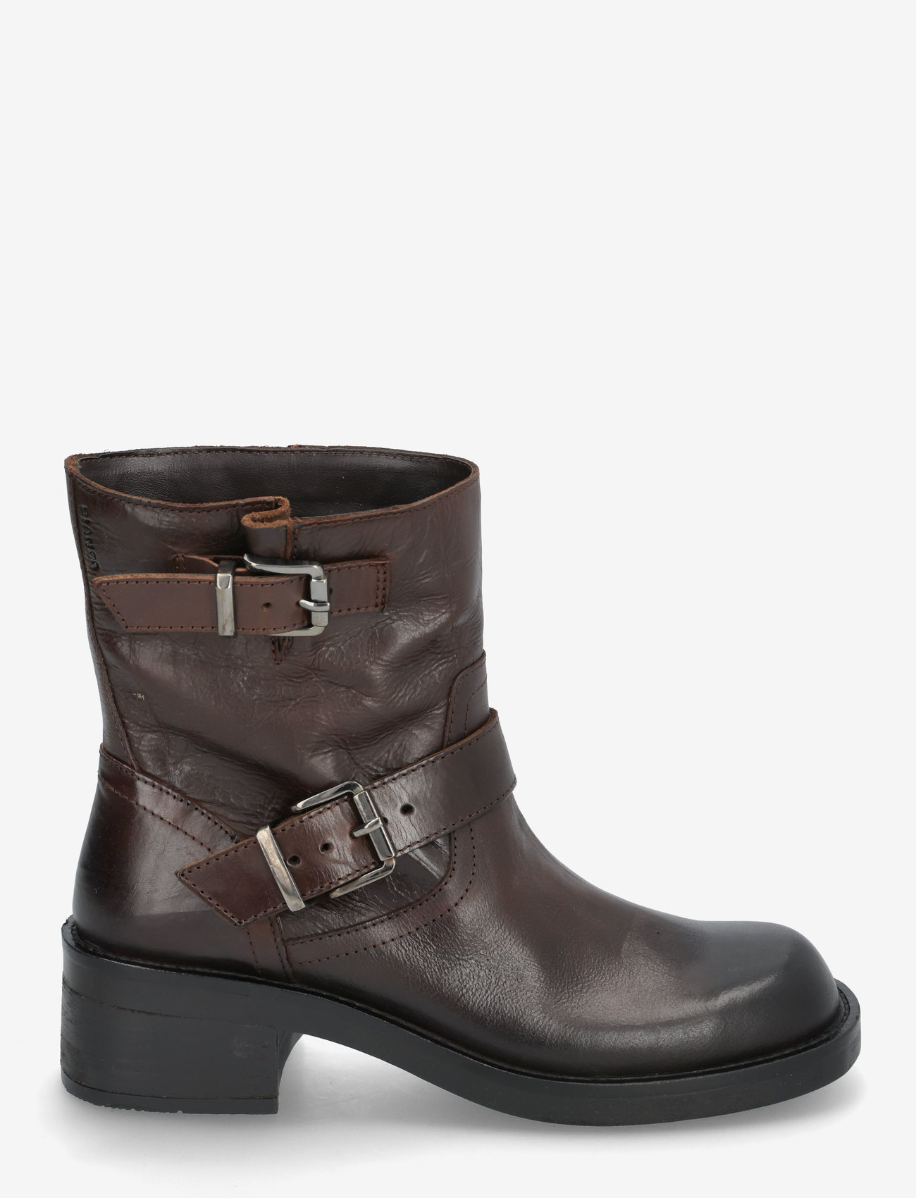 Bianco - BIAHARPER Mid Calf Biker Boot Pull Up Leather - high heel - chestnut - 1