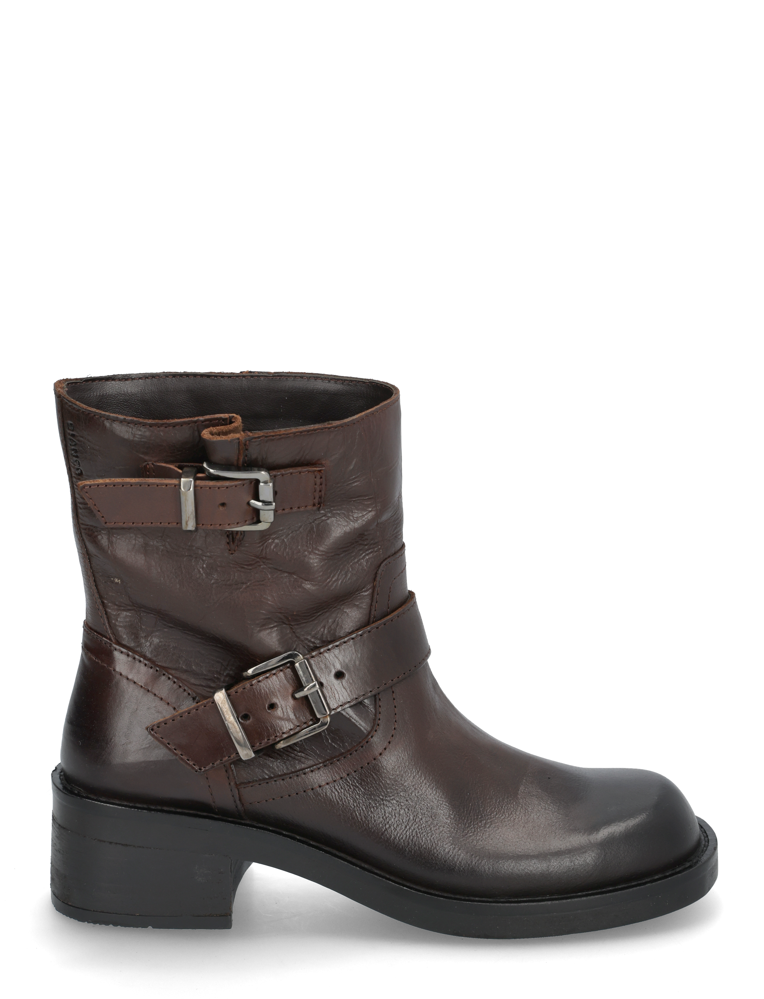 Bianco - BIAHARPER Mid Calf Biker Boot Pull Up Leather - stiefeletten mit absatz - chestnut - 1