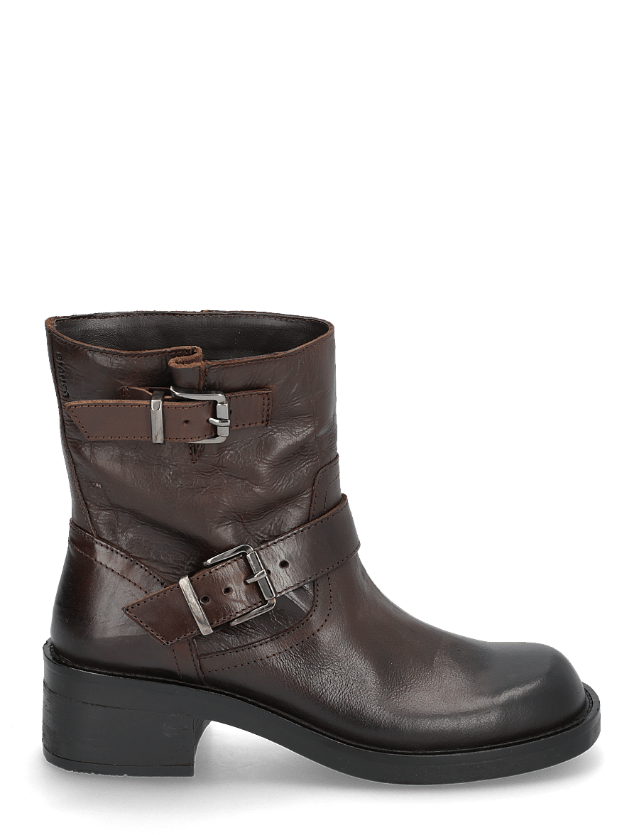 Bianco - BIAHARPER Mid Calf Biker Boot Pull Up Leather - stiefeletten mit absatz - chestnut - 1