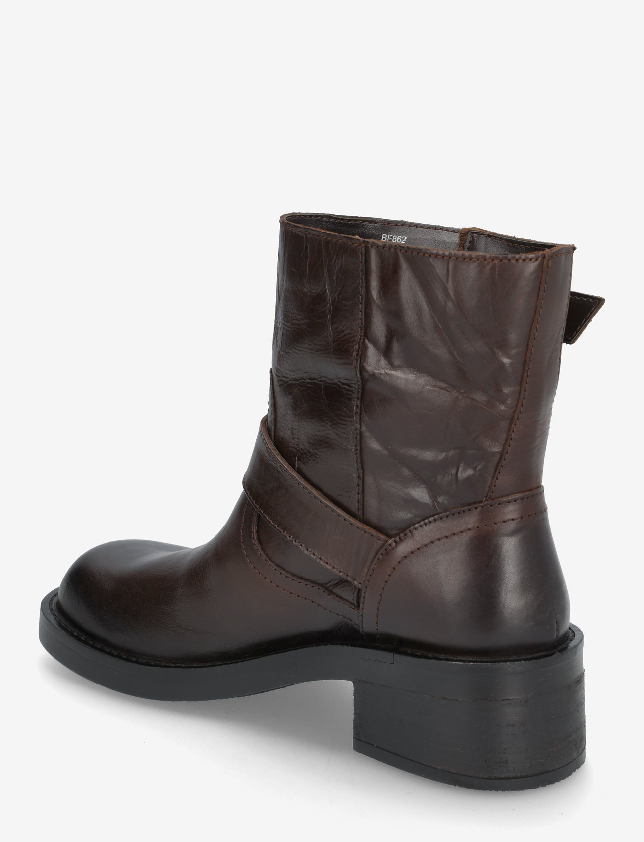 Bianco - BIAHARPER Mid Calf Biker Boot Pull Up Leather - high heel - chestnut - 2