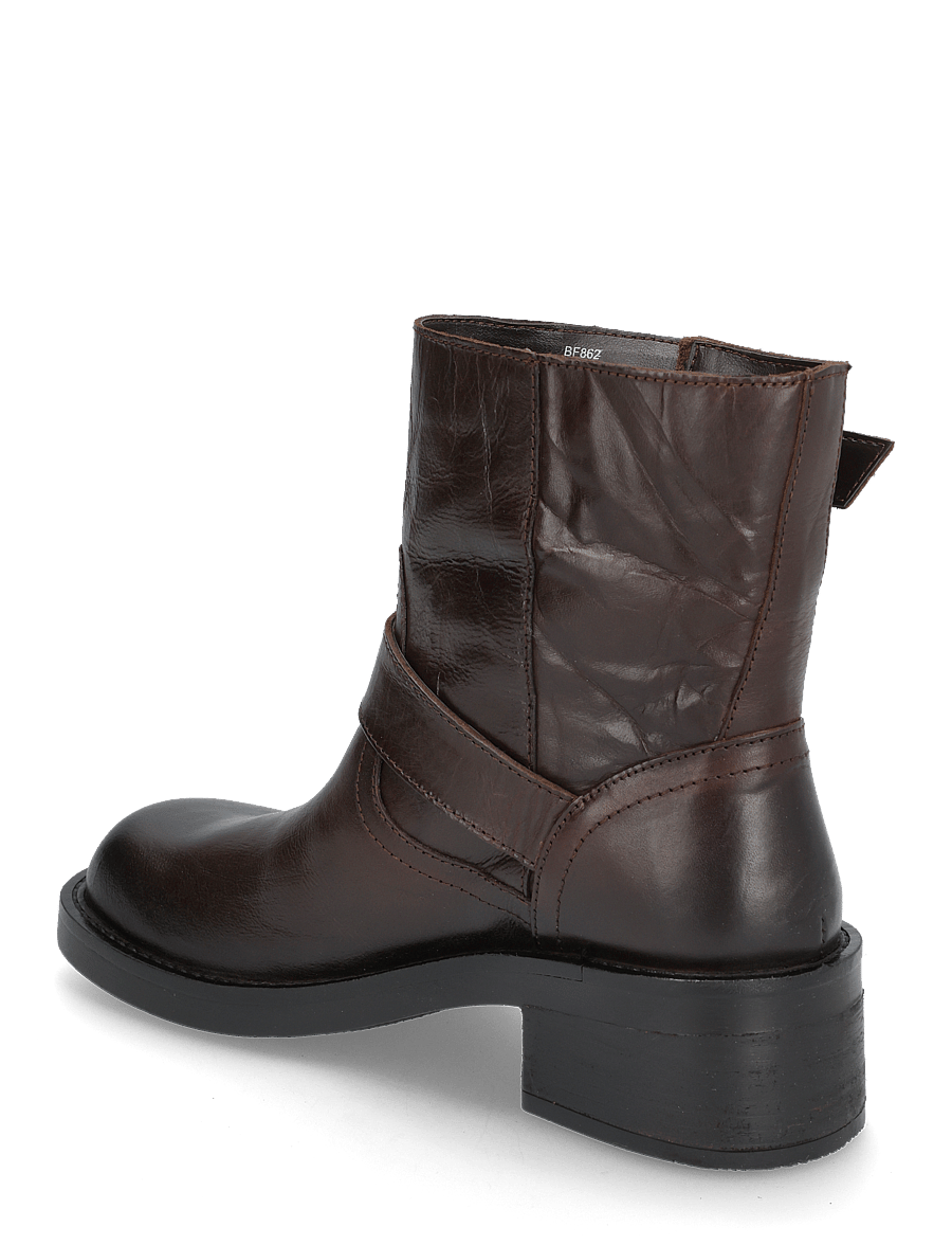 Bianco - BIAHARPER Mid Calf Biker Boot Pull Up Leather - stiefeletten mit absatz - chestnut - 2