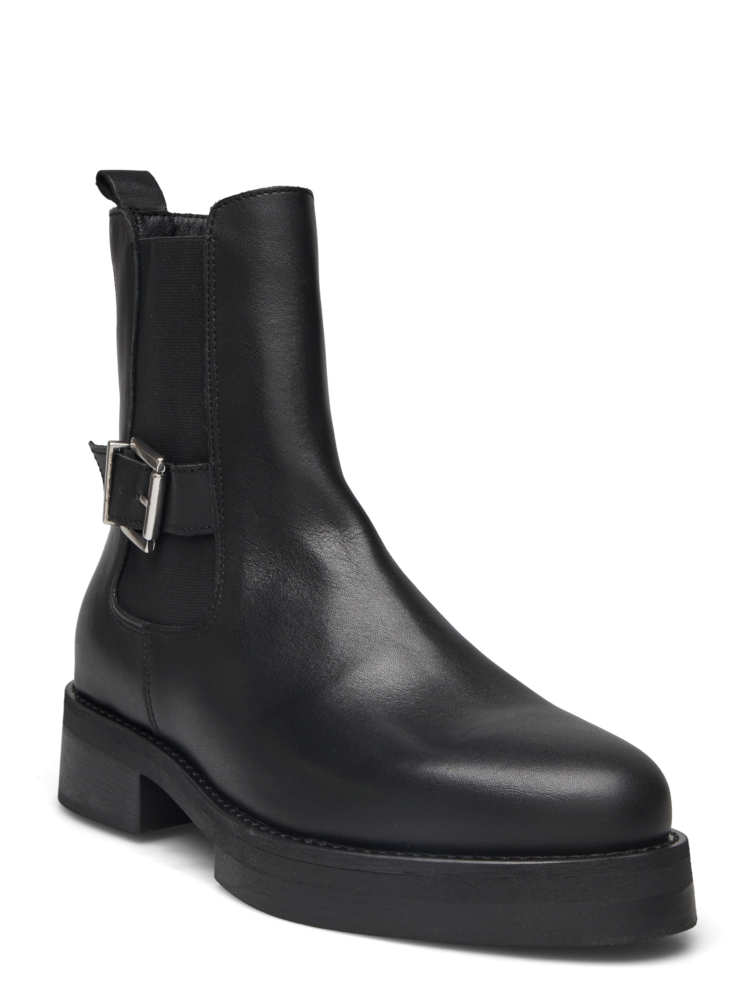 Bianco BIAPANAMA Buckle Chelsea Boot Smooth Leather - Støvler - BLACK / black