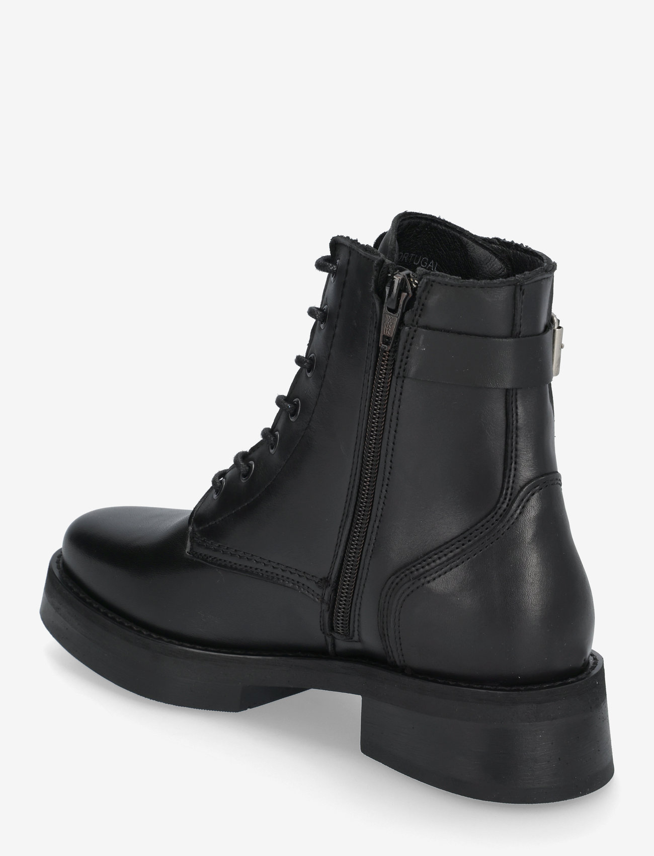 Bianco - BIAPANAMA Lace Up Boot Smooth Leather - paeltega saapad - black - 2
