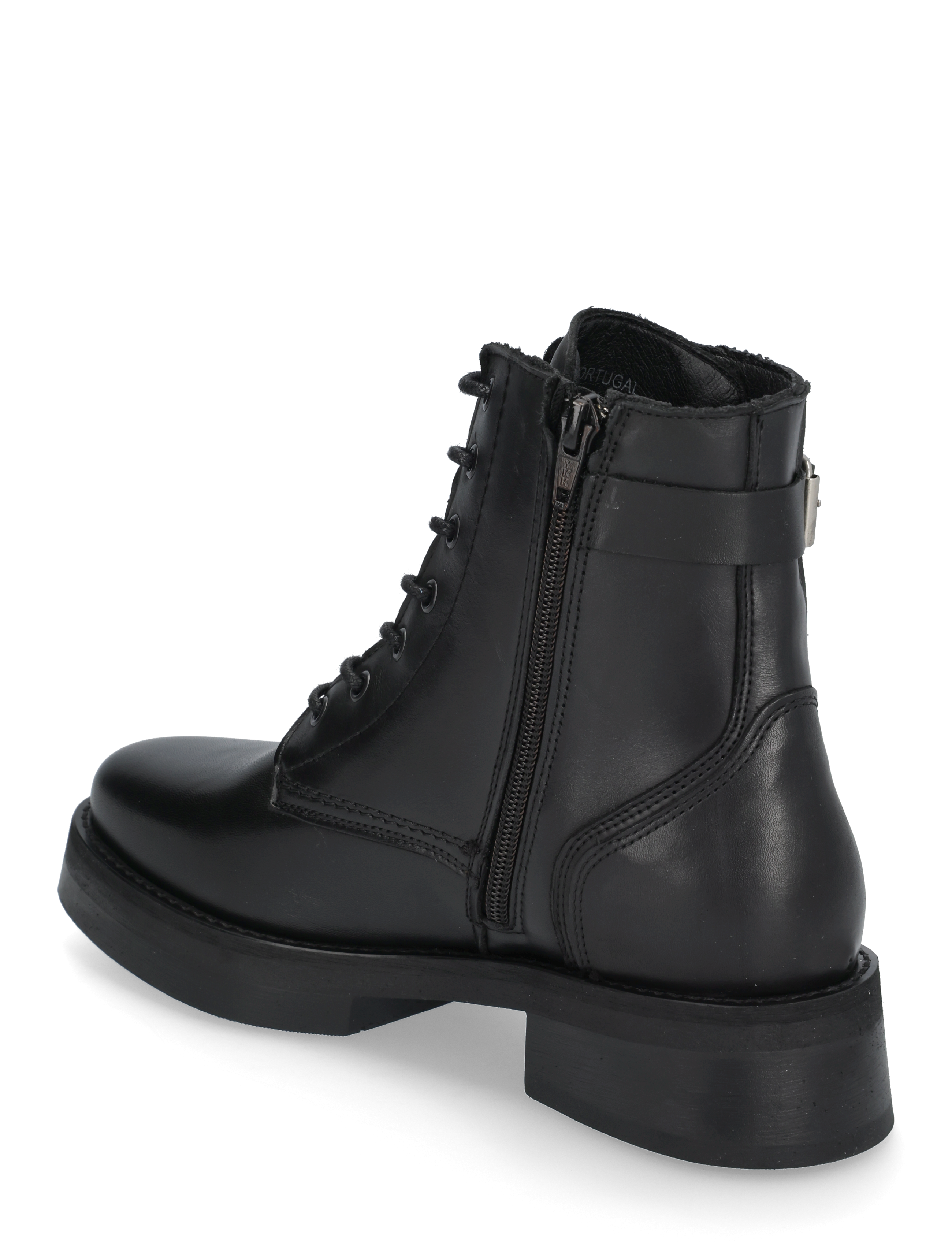 Bianco - BIAPANAMA Lace Up Boot Smooth Leather - snørestøvler - black - 2