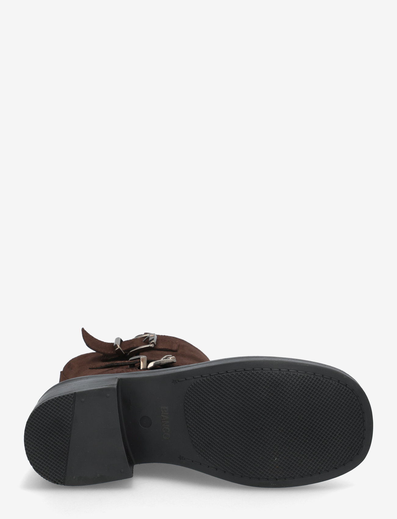 Bianco - BIAHARPER Mid Calf Biker Boot Oily Suede - hohe absätze - dark brown - 4