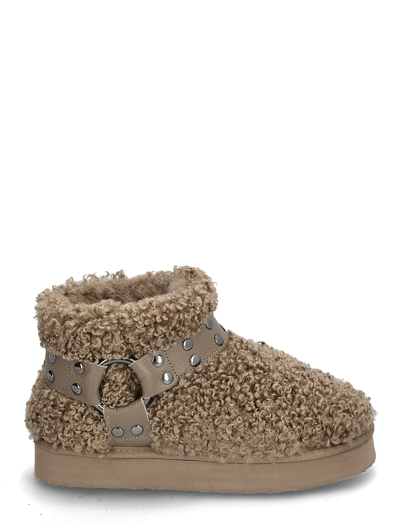 Bianco - Varm Flatform Ankle Boot #SU - teddy boots - taupe - 2