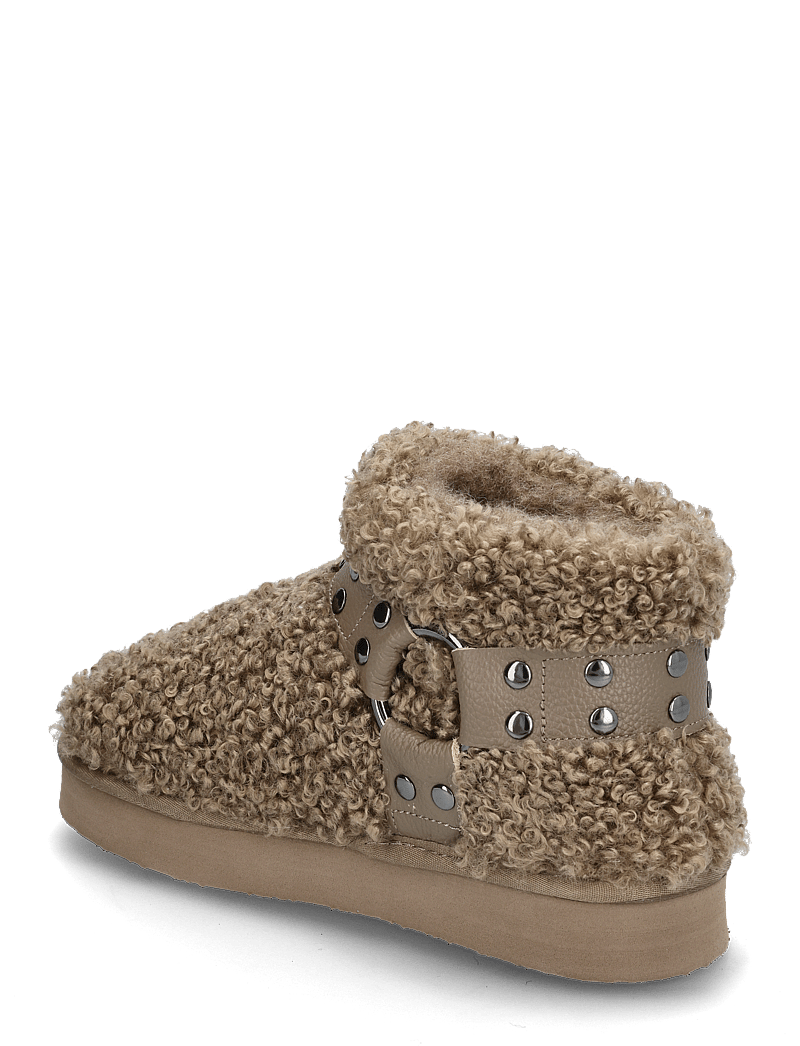Bianco - Varm Flatform Ankle Boot #SU - teddy boots - taupe - 3