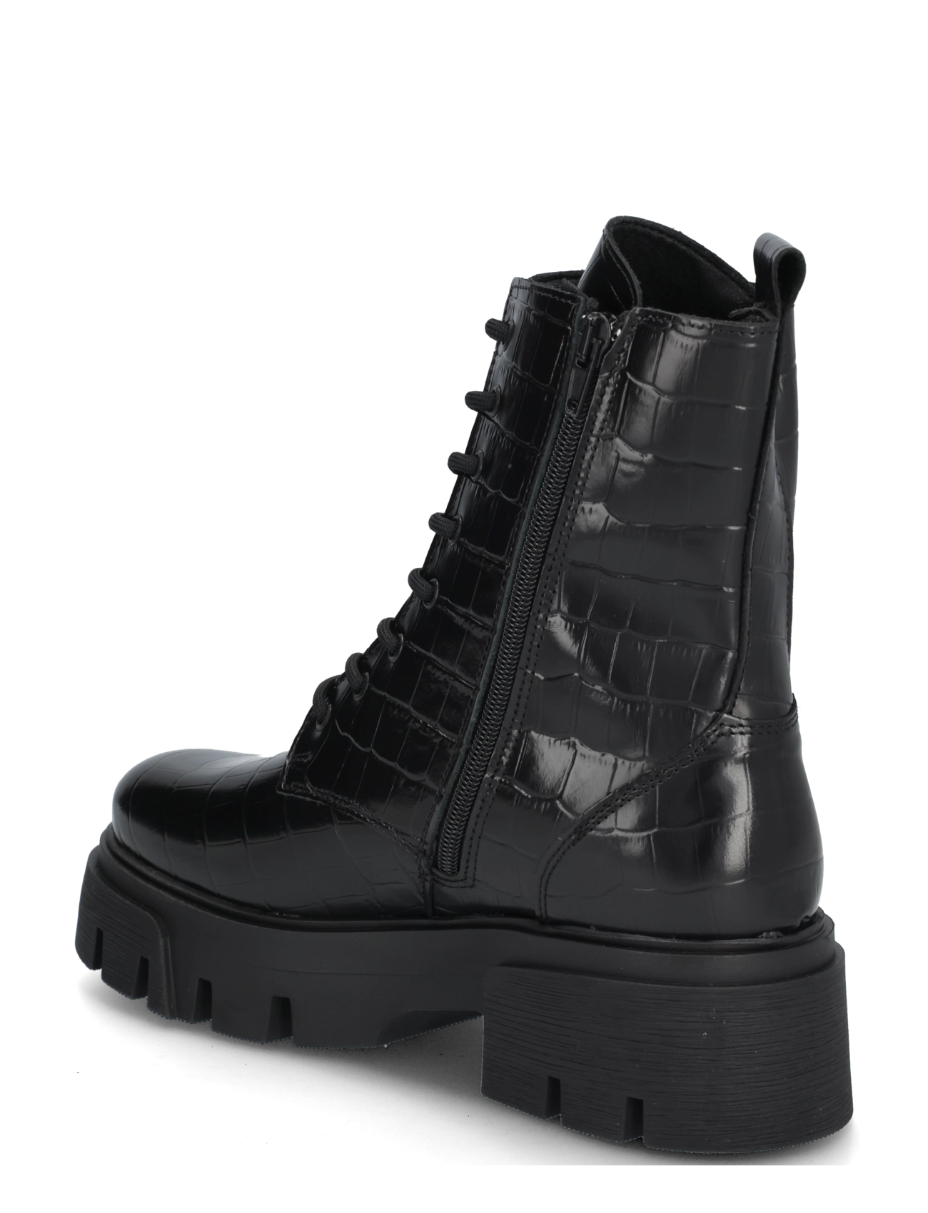 Bianco - Indi Lace Boot #C - herbstersparnisse - black croco - 1