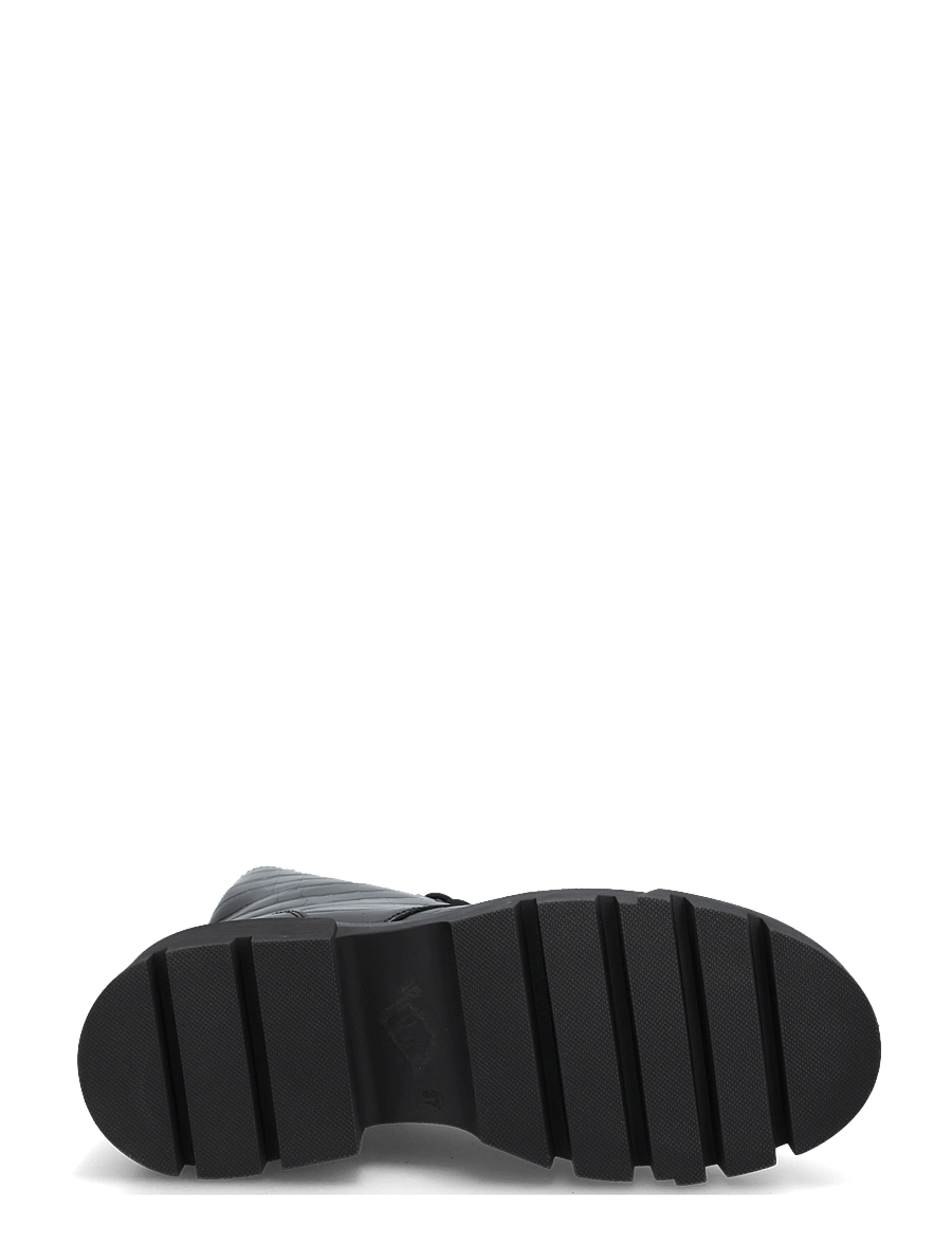 Bianco - Indi Lace Boot #C - kängor - black croco - 4