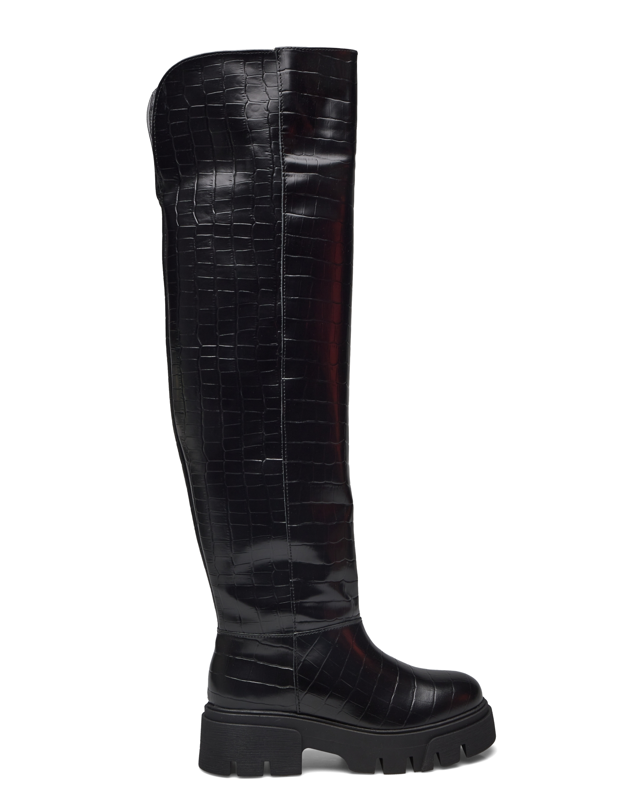 Bianco - Kall Over Knee Boot #C - juhlamuotia outlet-hintaan - black croco - 2