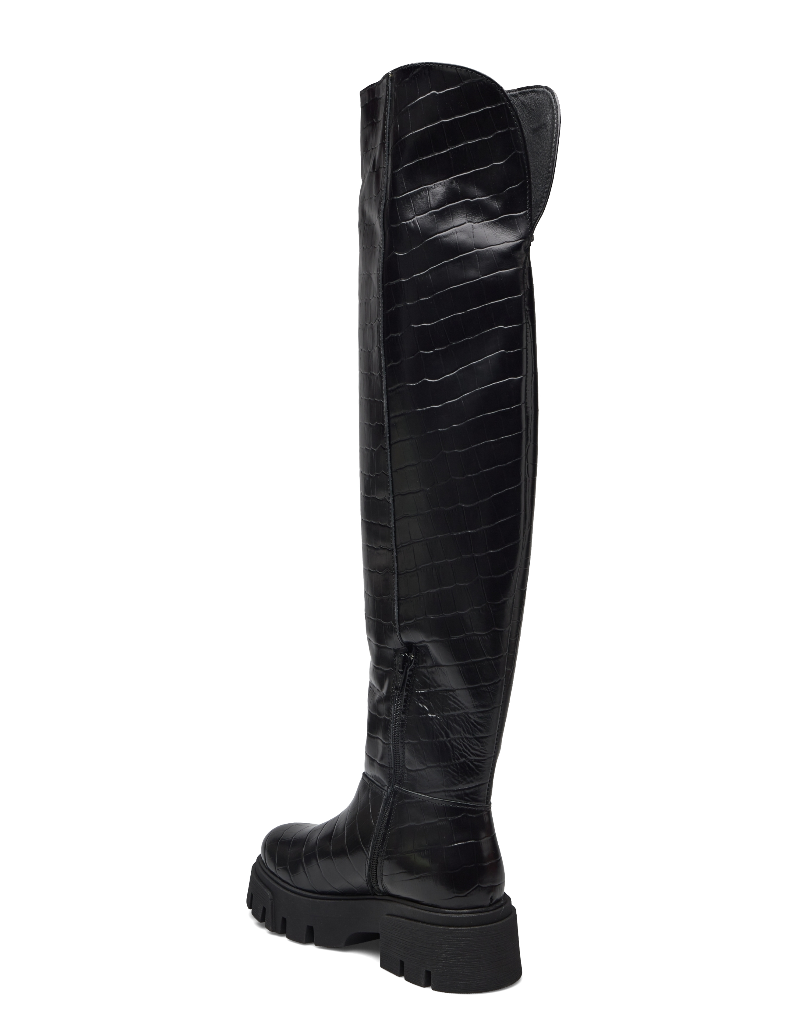 Bianco - Kall Over Knee Boot #C - juhlamuotia outlet-hintaan - black croco - 3