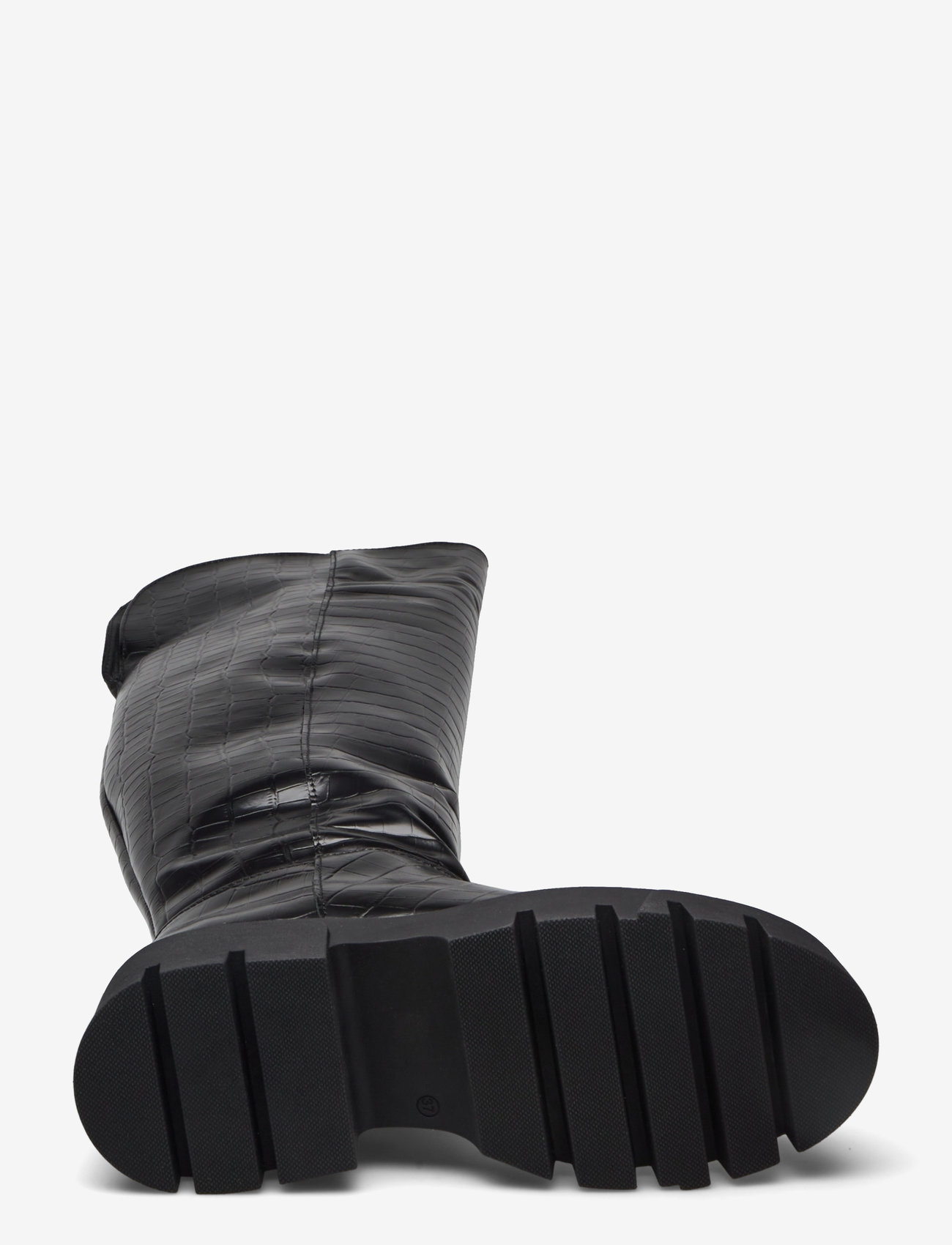 Bianco - Kall Over Knee Boot #C - pika säärega saapad - black croco - 4