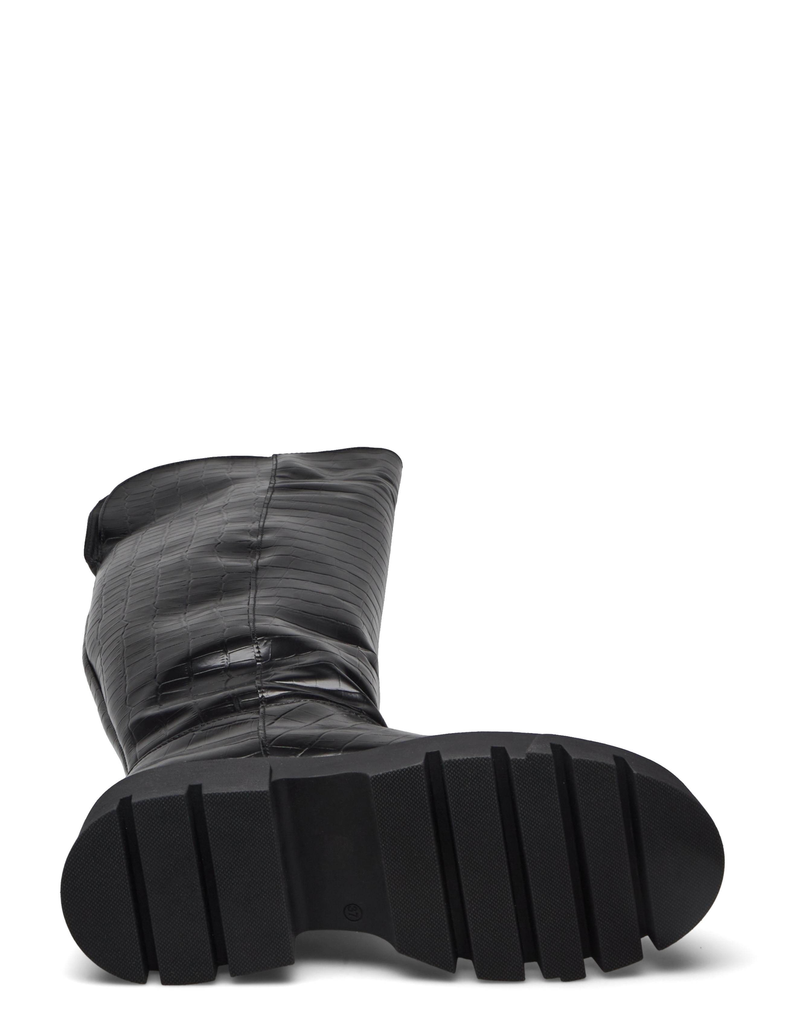 Bianco - Kall Over Knee Boot #C - lange laarzen - black croco - 5