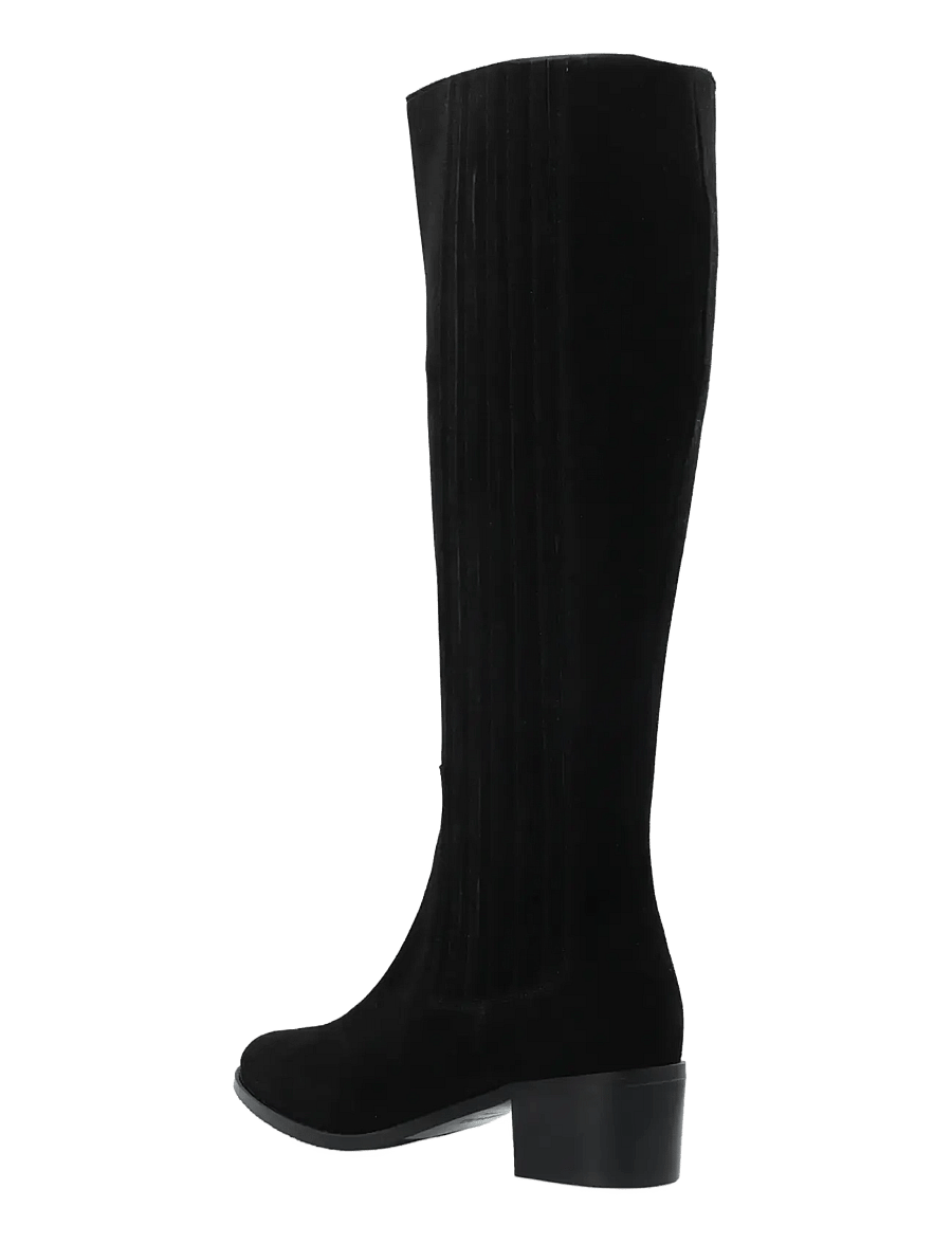 Bianco - BIACAROL Chelsea Knee High Boot Oily Suede - langskaftede støvler - black - 2