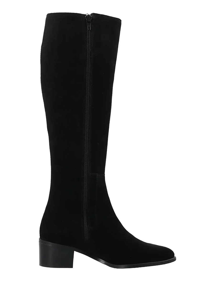 Bianco - BIACAROL Chelsea Knee High Boot Oily Suede - langskaftede støvler - black - 3