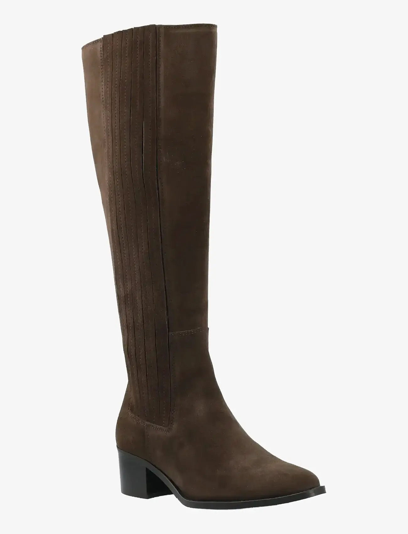 Bianco - BIACAROL Chelsea Knee High Boot Oily Suede - knähöga stövlar - brown - 0