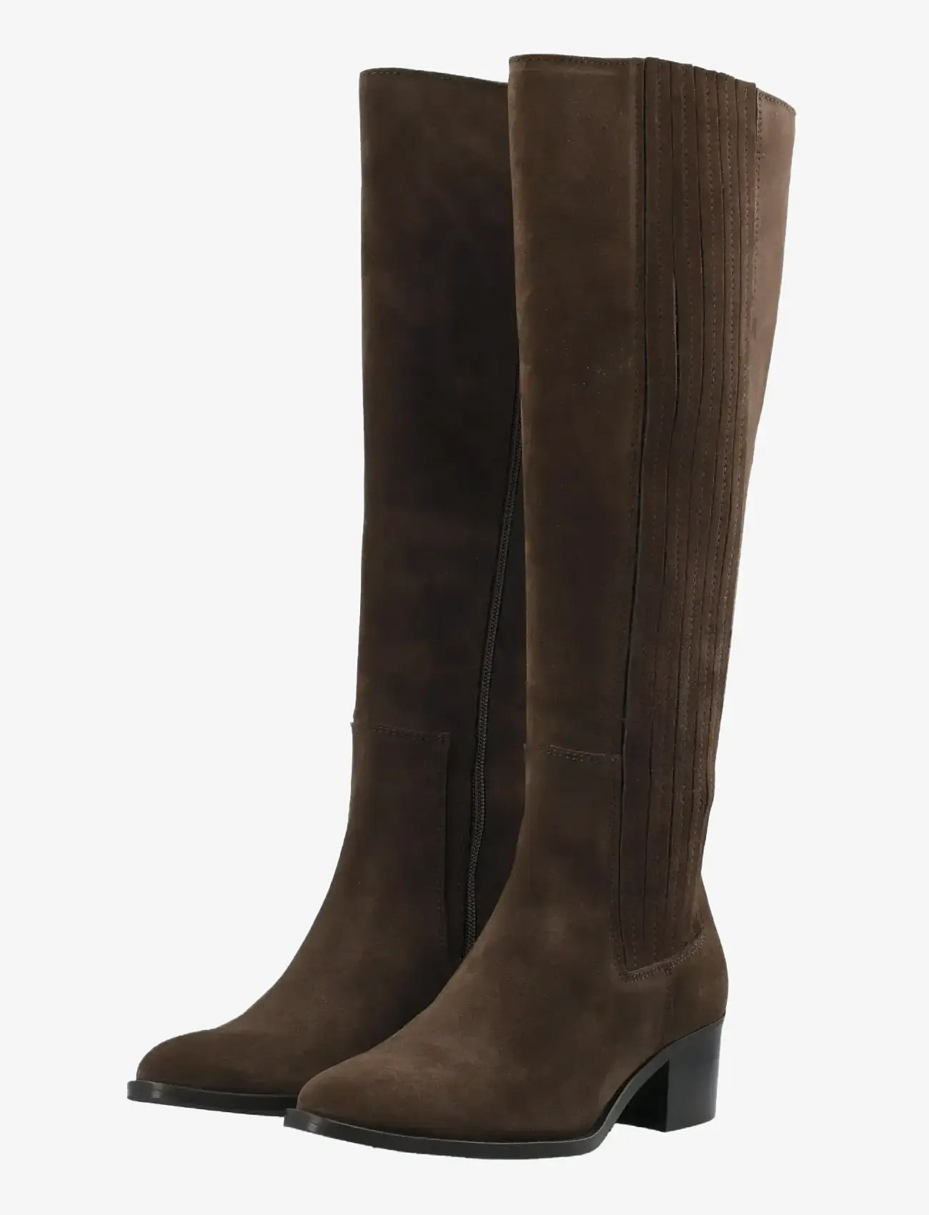 Bianco - BIACAROL Chelsea Knee High Boot Oily Suede - knähöga stövlar - brown - 5