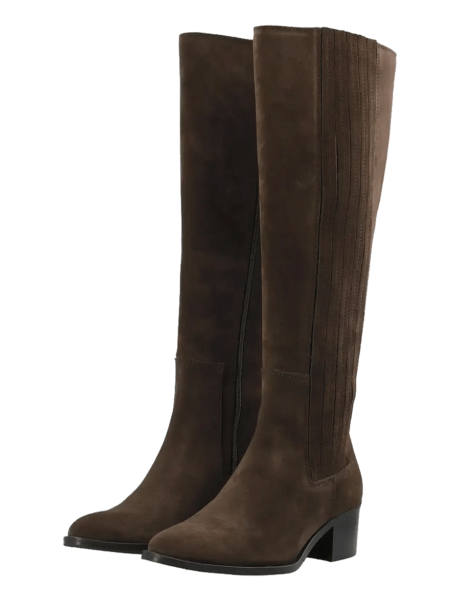 Bianco - BIACAROL Chelsea Knee High Boot Oily Suede - knähöga stövlar - brown - 5