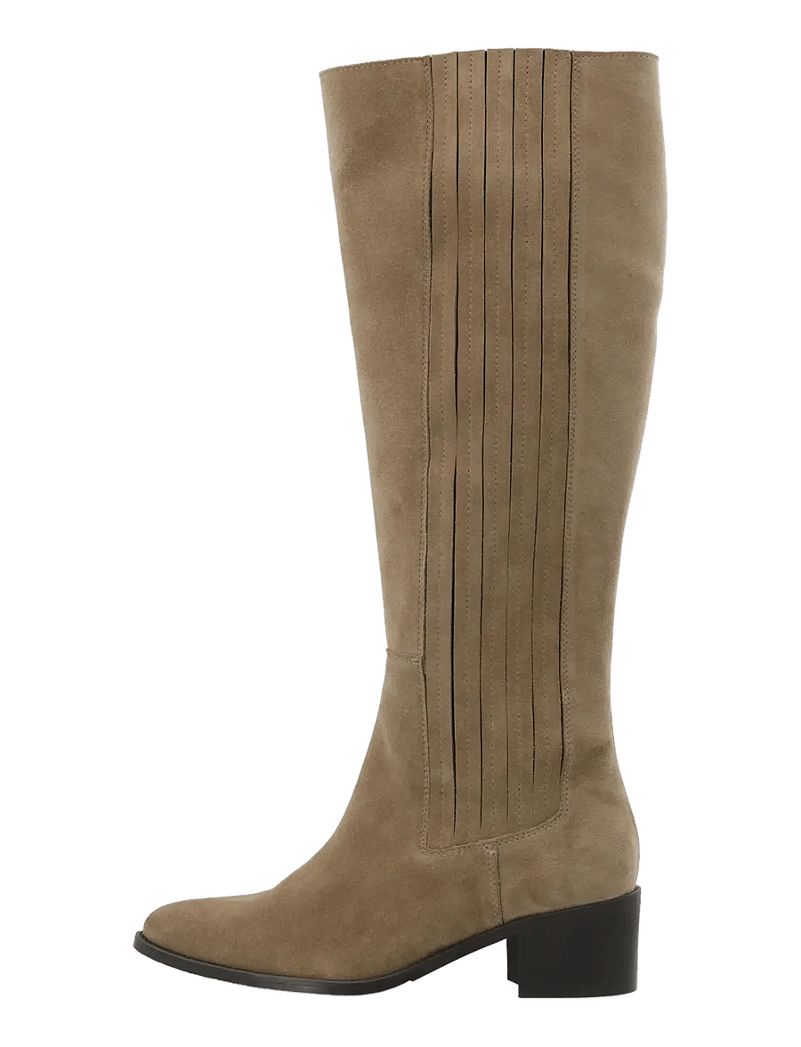 Bianco - BIACAROL Chelsea Knee High Boot Oily Suede - kniehohe stiefel - sand - 1