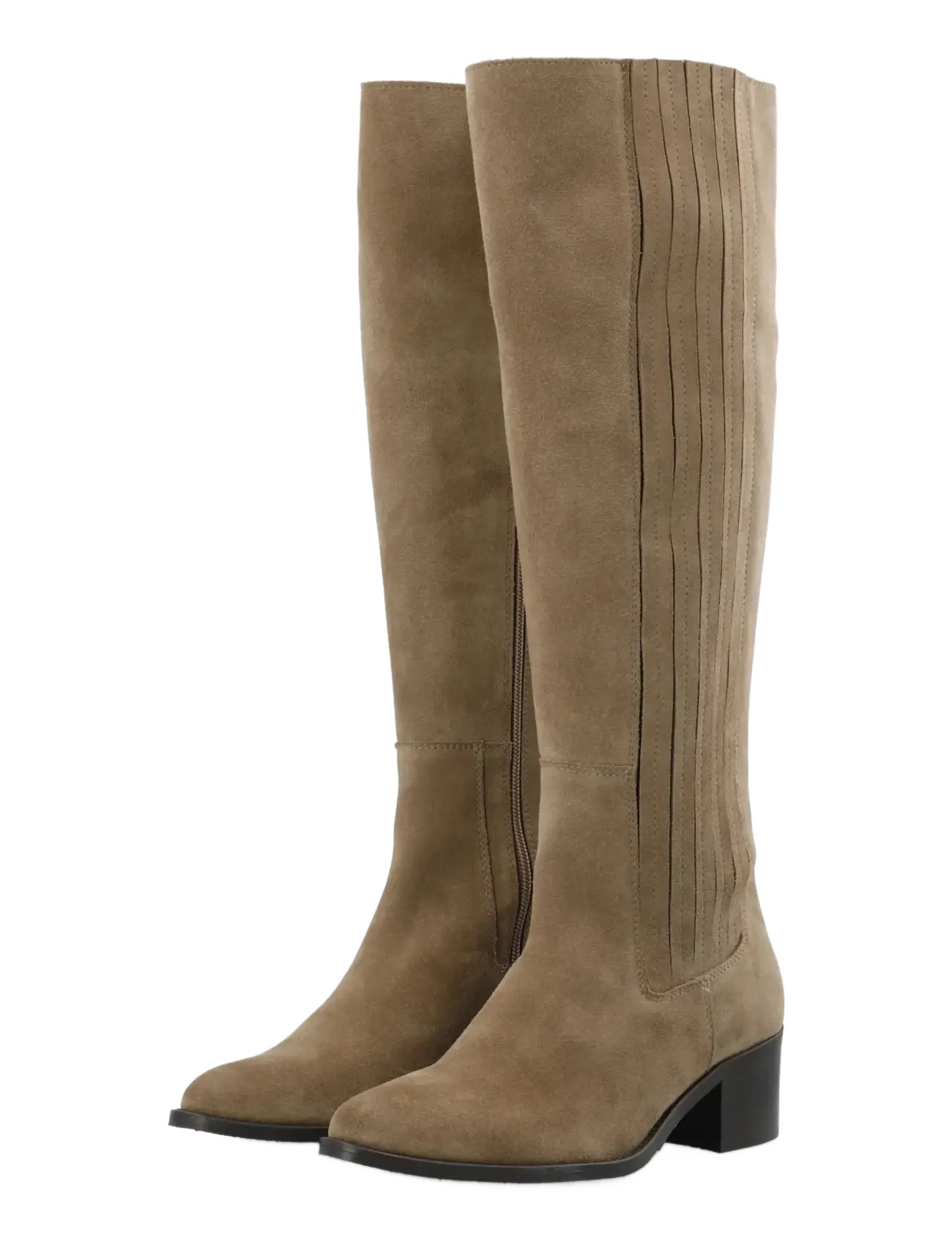 Bianco - BIACAROL Chelsea Knee High Boot Oily Suede - knähöga stövlar - sand - 4