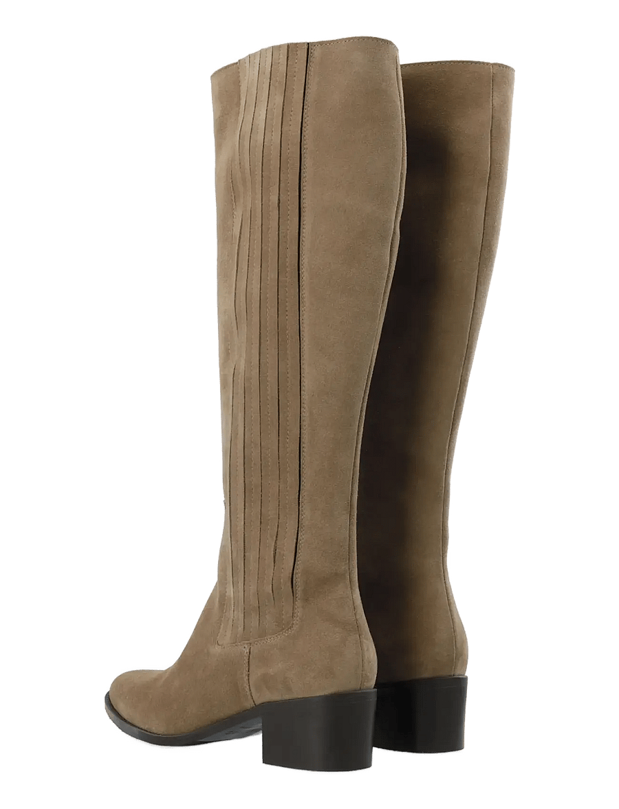 Bianco - BIACAROL Chelsea Knee High Boot Oily Suede - kniehohe stiefel - sand - 5