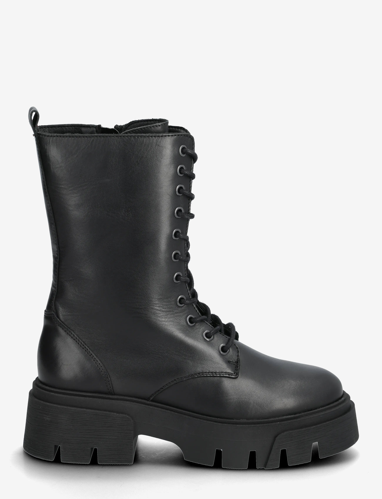 Bianco - BIAMIA Lace Up Boot Smooth Leather - paeltega saapad - black - 1