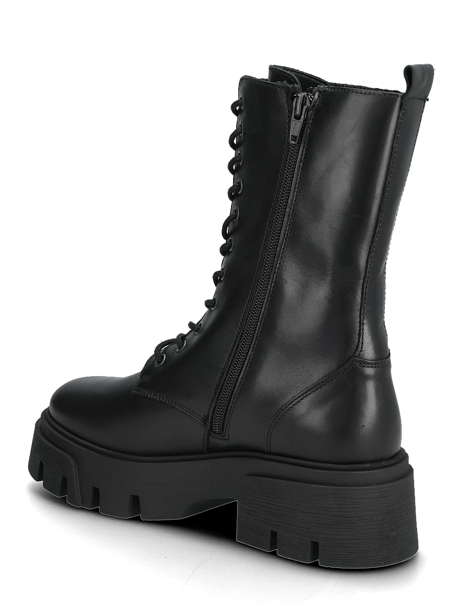 Bianco - BIAMIA Lace Up Boot Smooth Leather - snørestøvler - black - 2