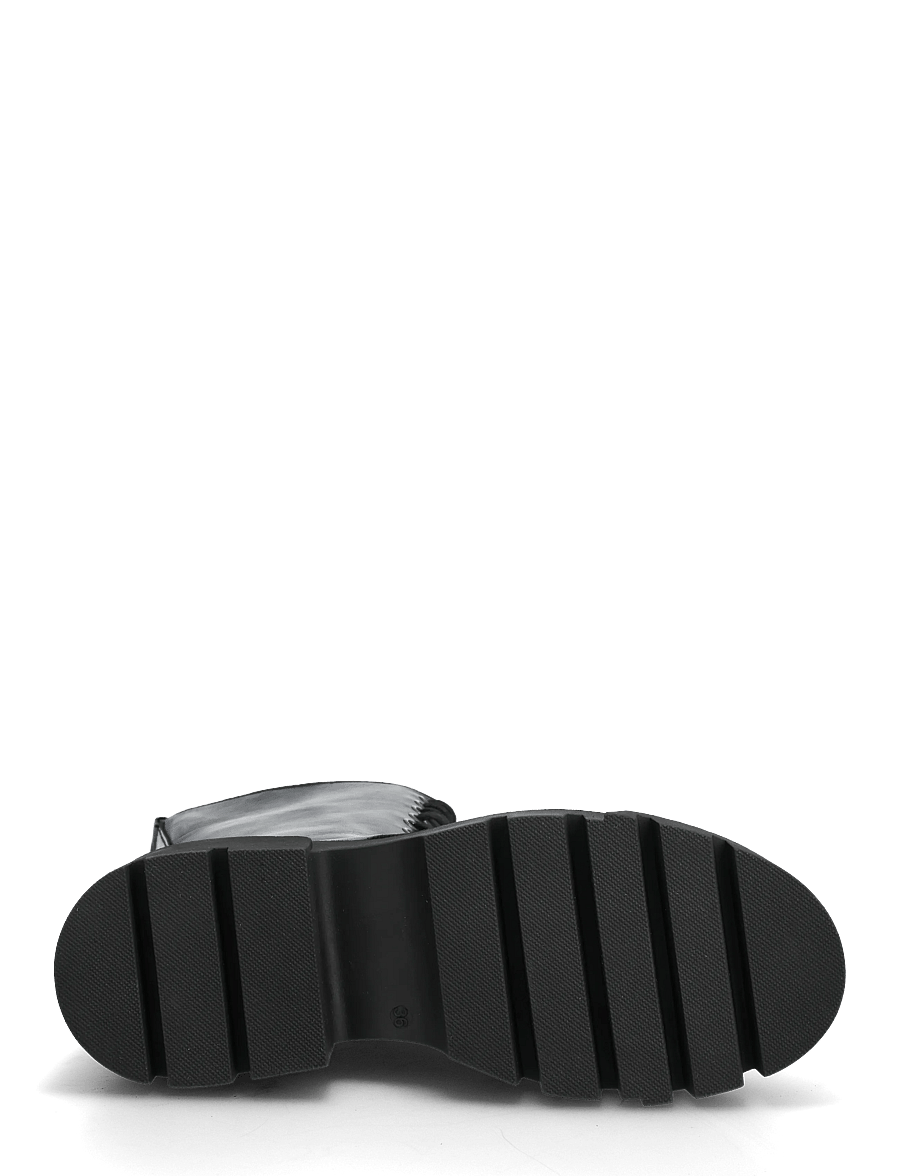 Bianco - BIAMIA Lace Up Boot Smooth Leather - snørestøvler - black - 4