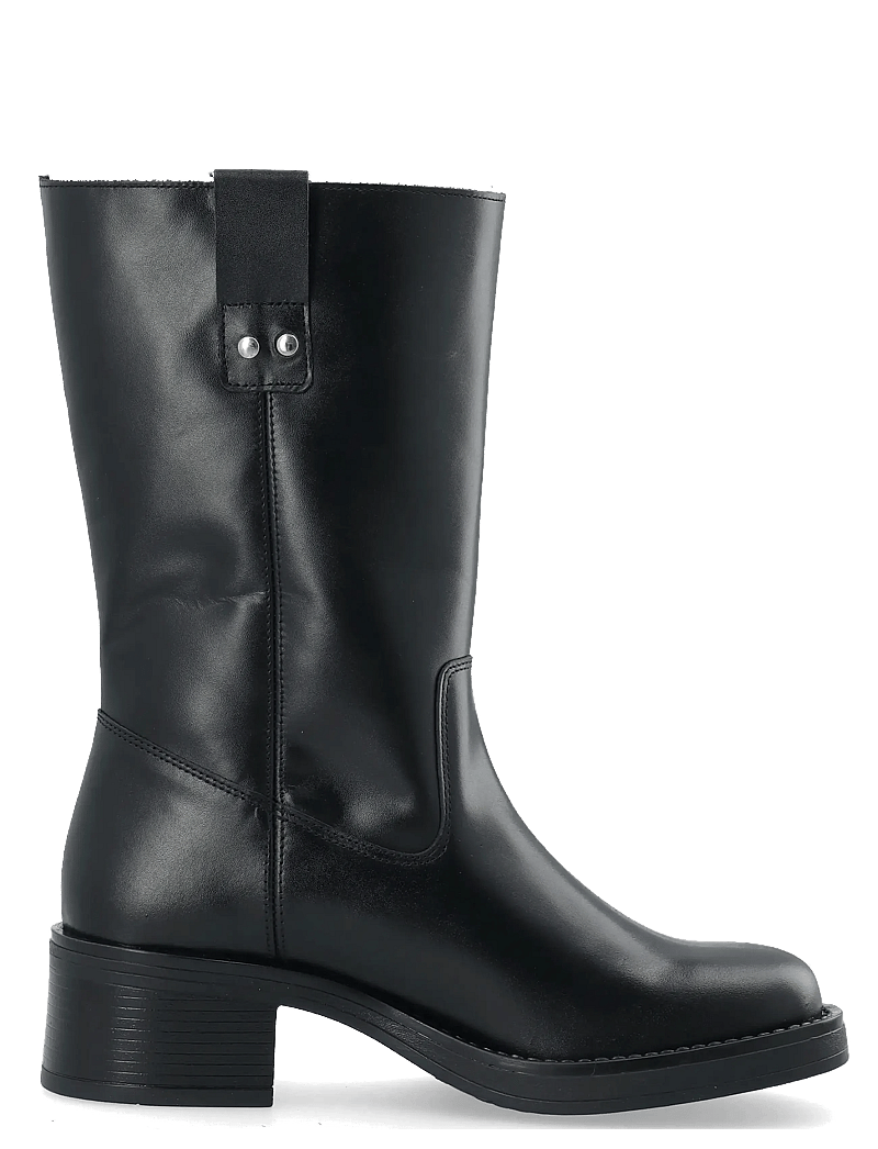 Bianco - BIAMARY Mid Pull On Boot Smooth Leather - aukštakulniai aulinukai iki kulkšnių - black - 2