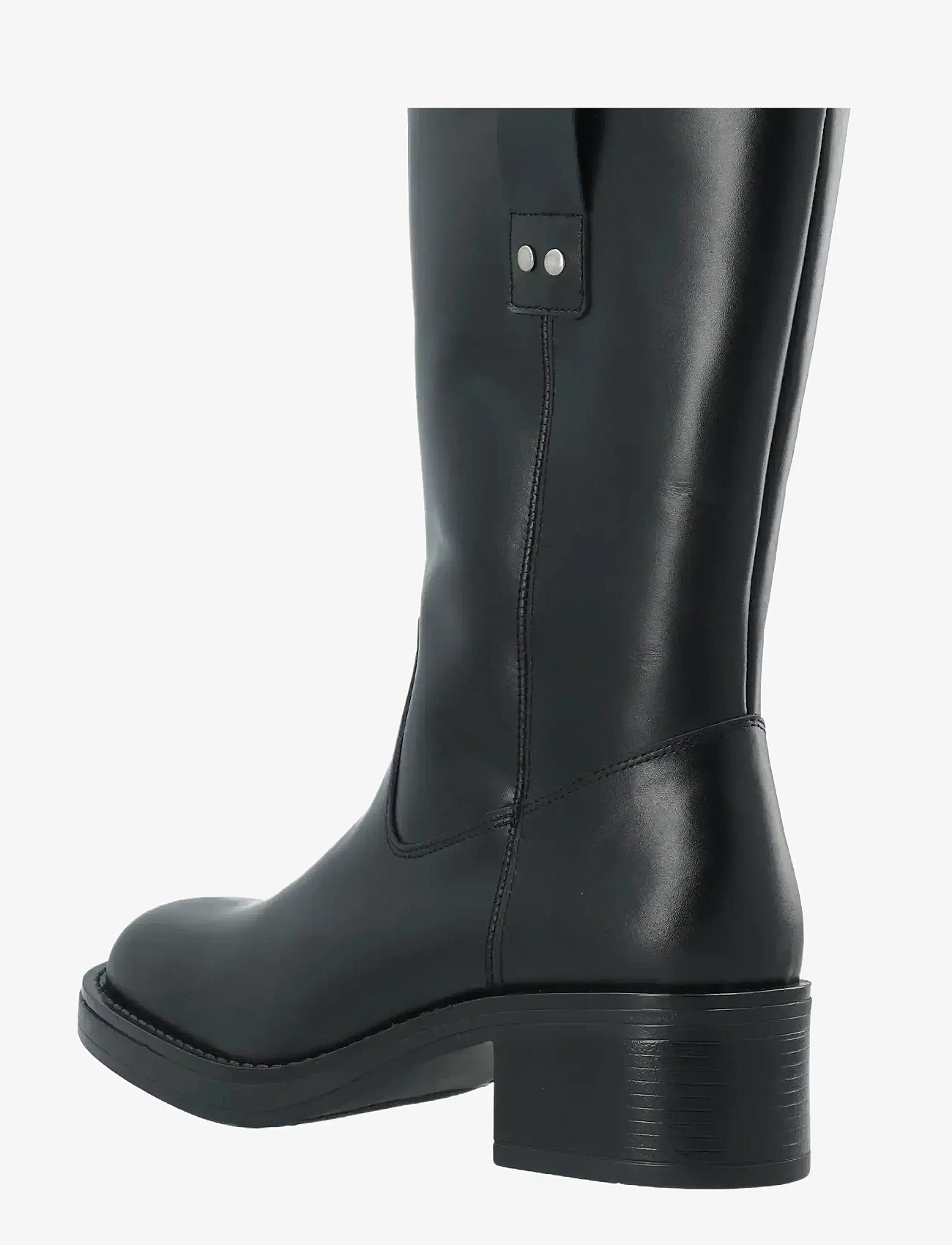 Bianco - BIAMARY Mid Pull On Boot Smooth Leather - hohe absätze - black - 3