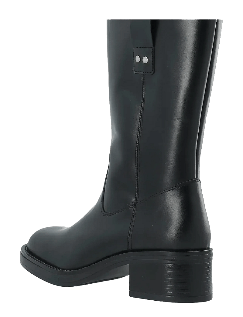 Bianco - BIAMARY Mid Pull On Boot Smooth Leather - aukštakulniai aulinukai iki kulkšnių - black - 3