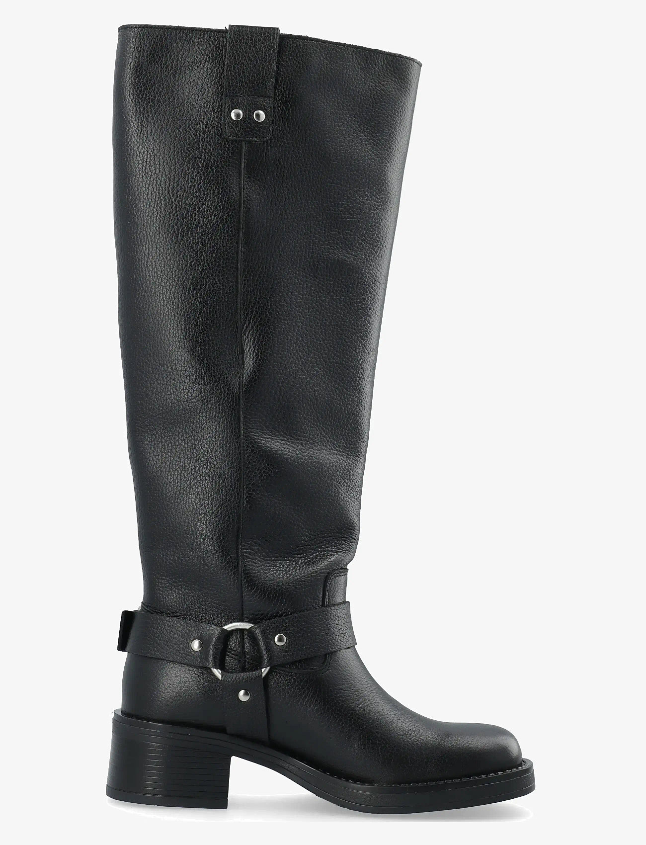 Bianco - BIAMARY Knee High Biker Boot Tumbled Leather - kniehohe stiefel - black - 2