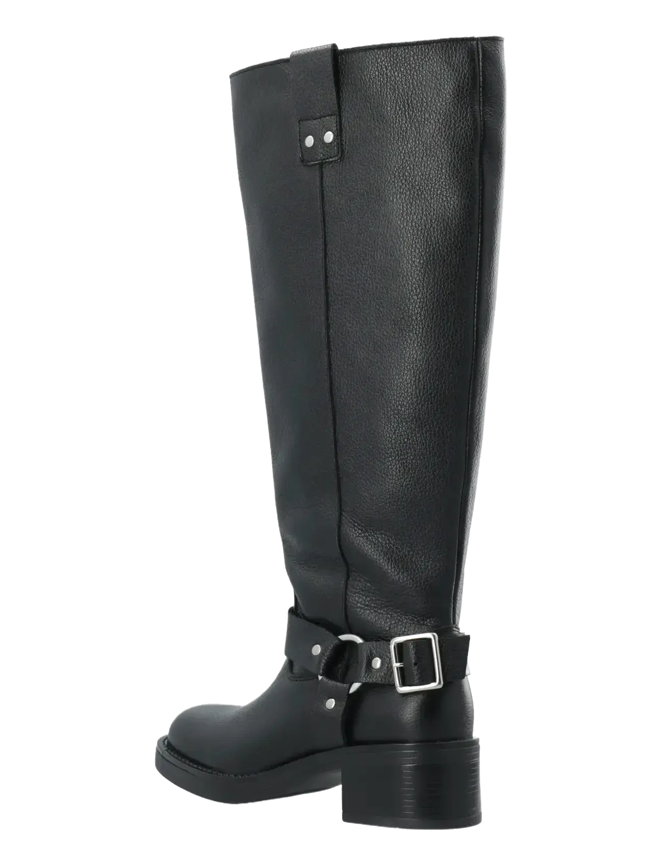 Bianco - BIAMARY Knee High Biker Boot Tumbled Leather - knee high boots - black - 3