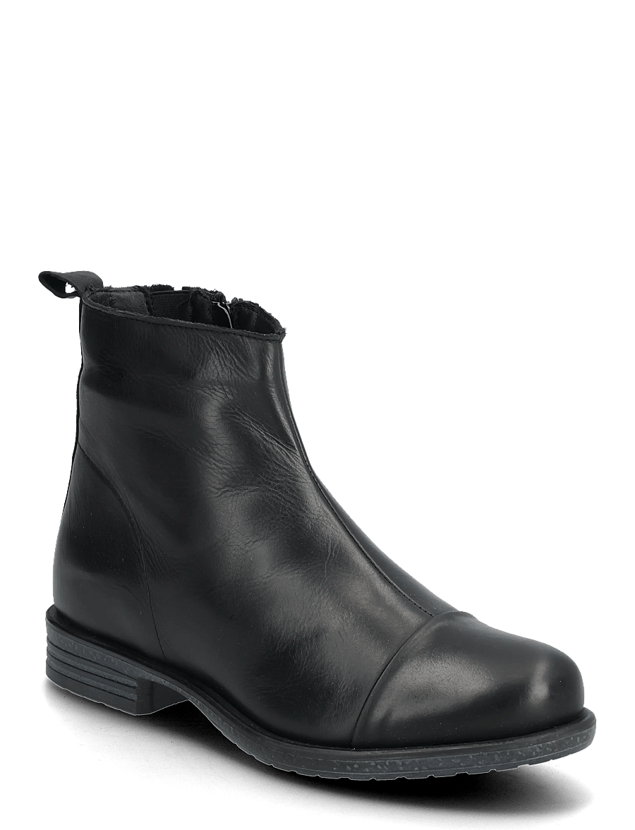 Bianco - BIADANELLE Ankle Boot Smooth Leather - flache stiefeletten - black - 0