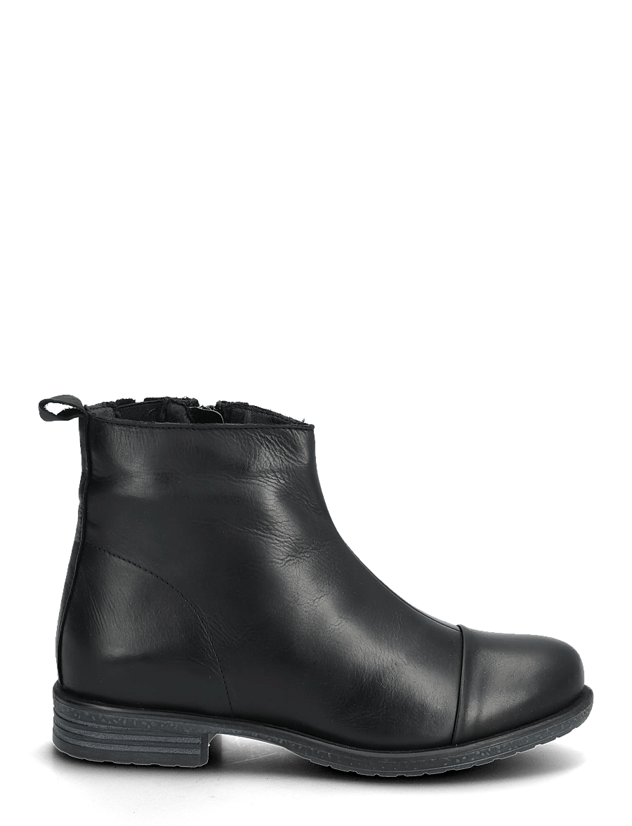 Bianco - BIADANELLE Ankle Boot Smooth Leather - flache stiefeletten - black - 1