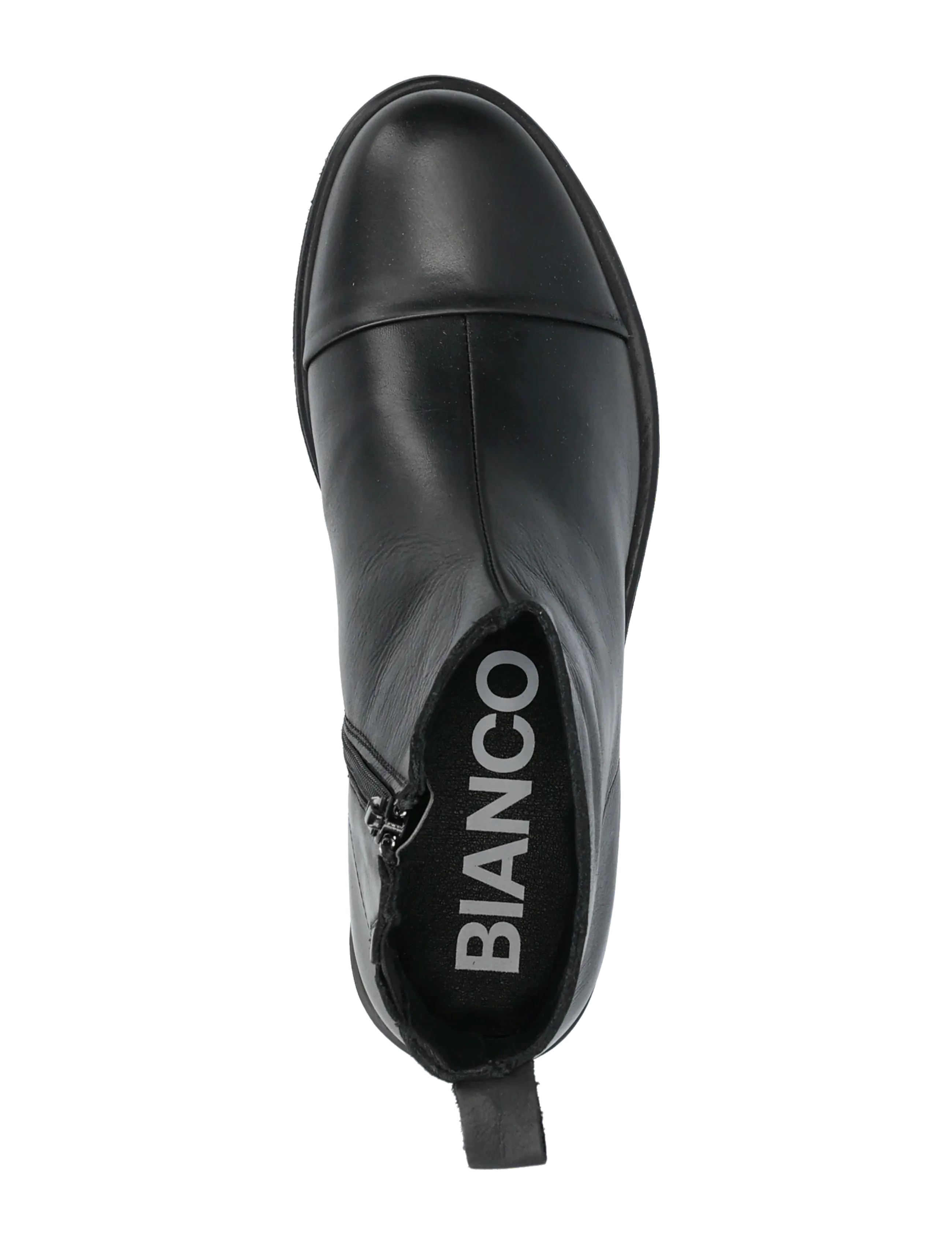 Bianco - BIADANELLE Ankle Boot Smooth Leather - platta ankelboots - black - 3