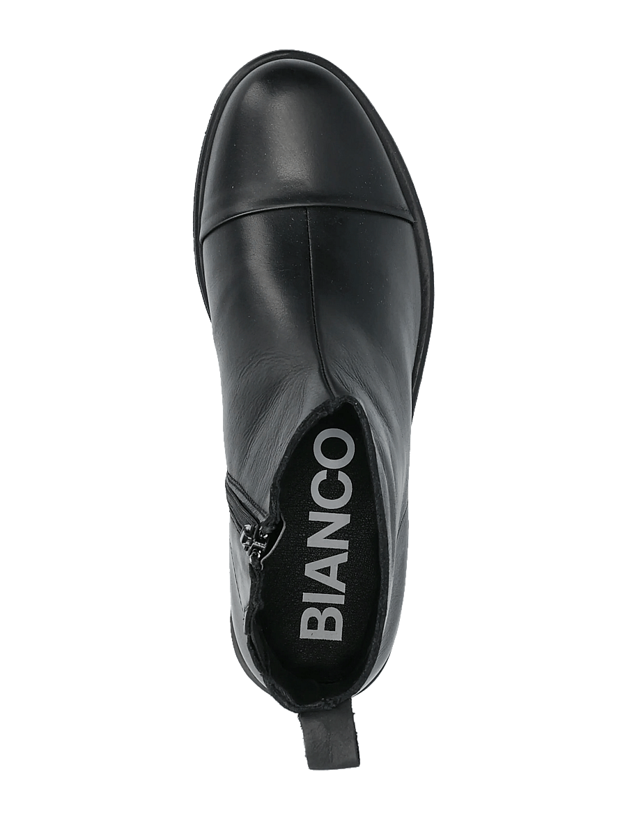 Bianco - BIADANELLE Ankle Boot Smooth Leather - flache stiefeletten - black - 3