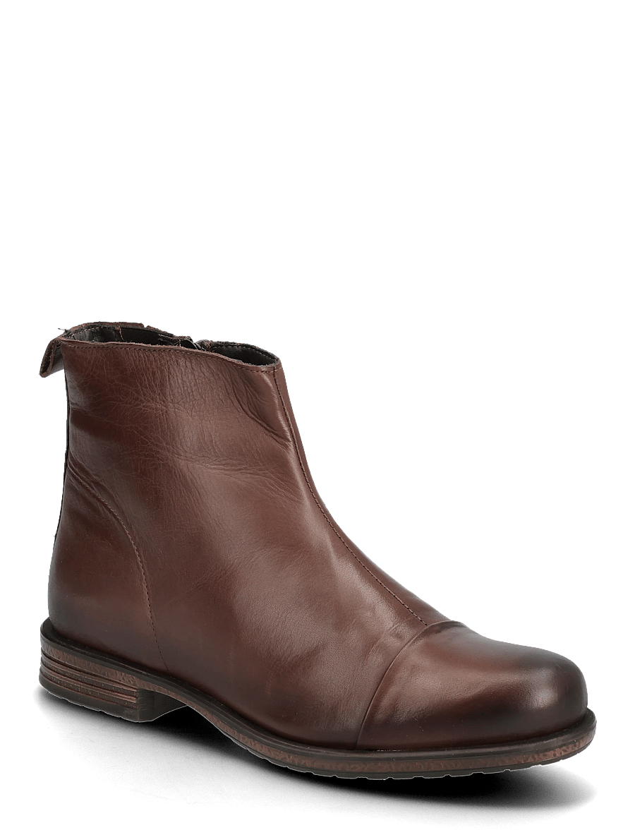 Bianco - BIADANELLE Ankle Boot Smooth Leather - flache stiefeletten - brown - 1