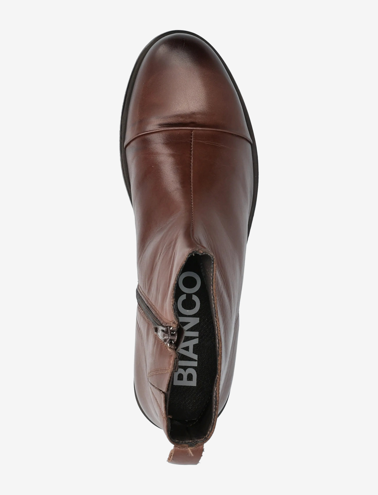 Bianco - BIADANELLE Ankle Boot Smooth Leather - flache stiefeletten - brown - 4