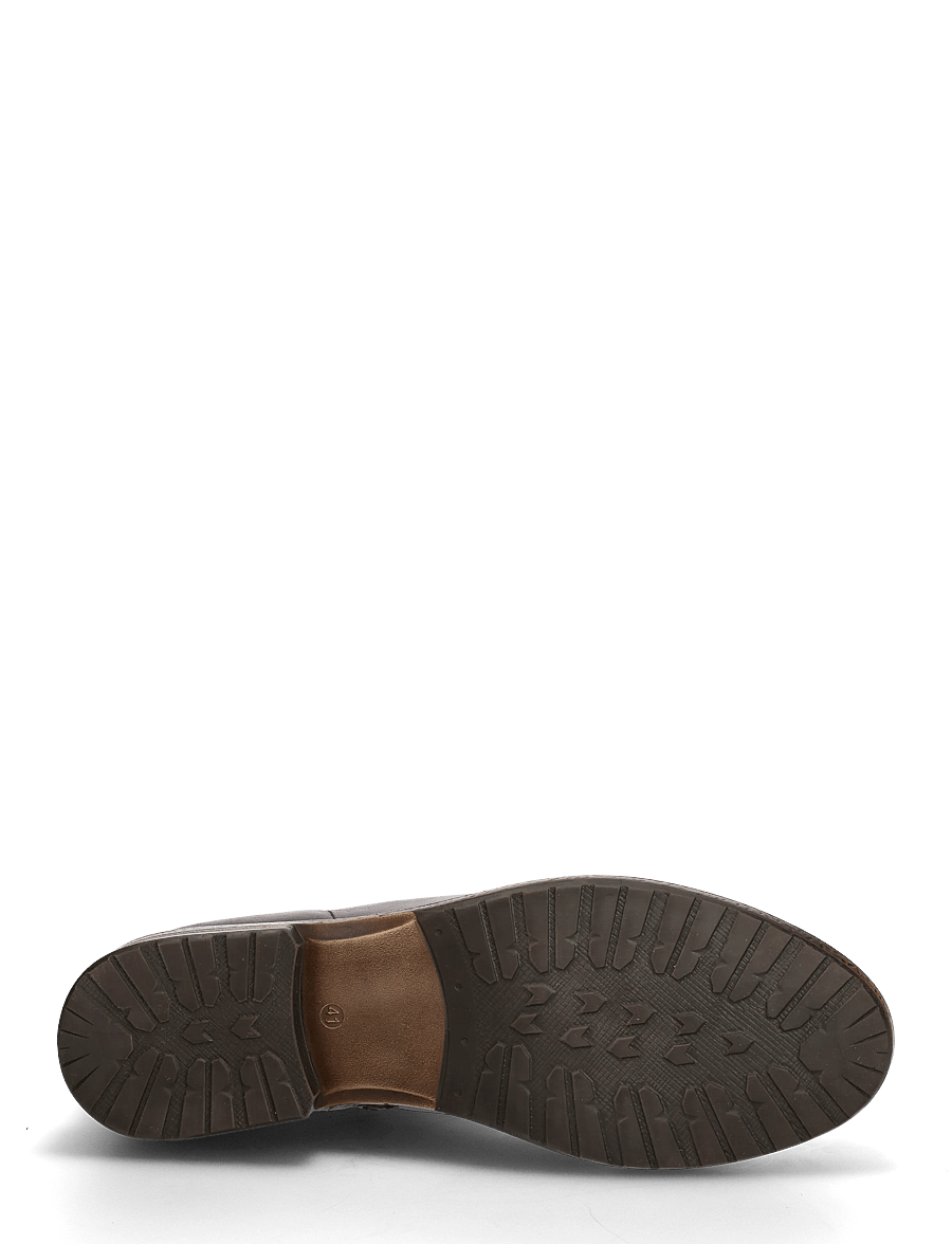 Bianco - BIADANELLE Ankle Boot Smooth Leather - flache stiefeletten - brown - 5