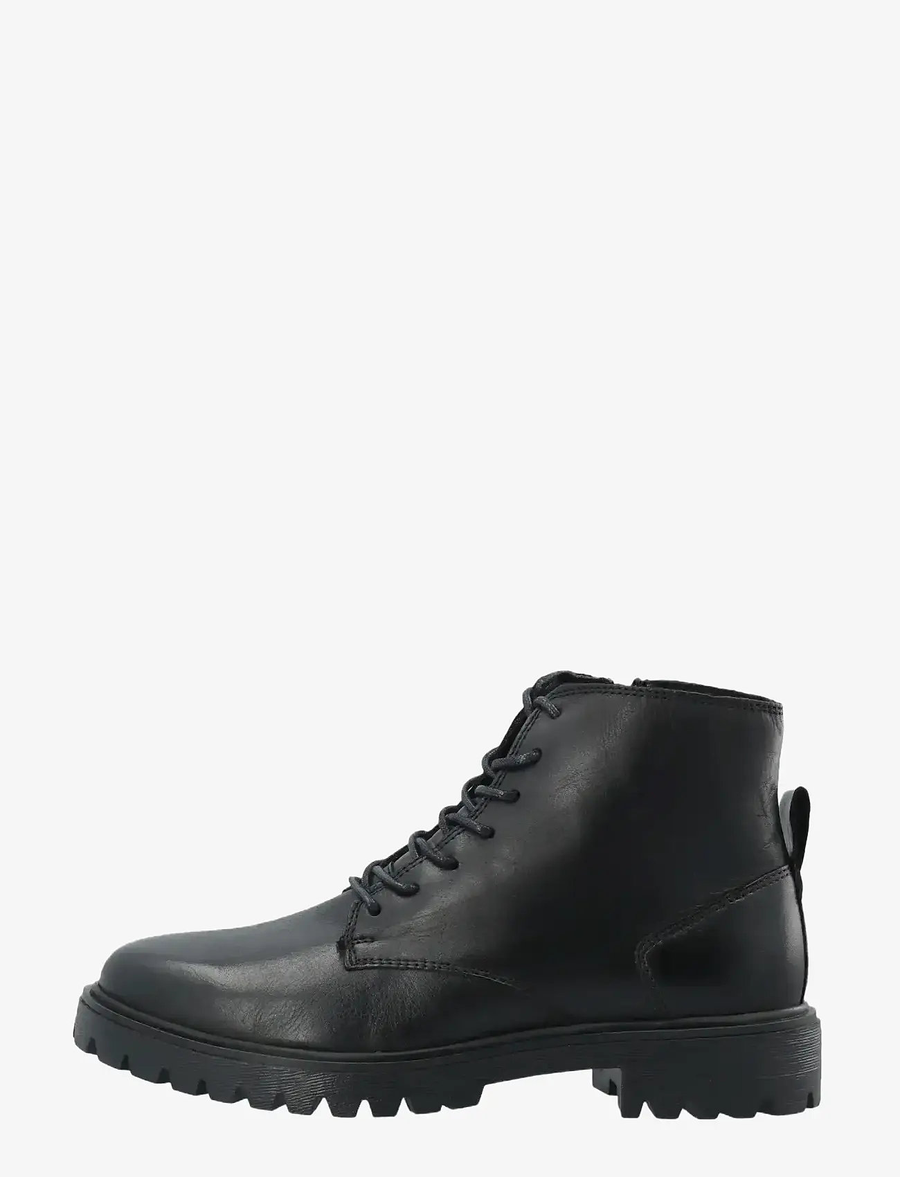 Bianco - BIAGINA Lace Up Boot Smooth Leather - snørestøvler - black - 1