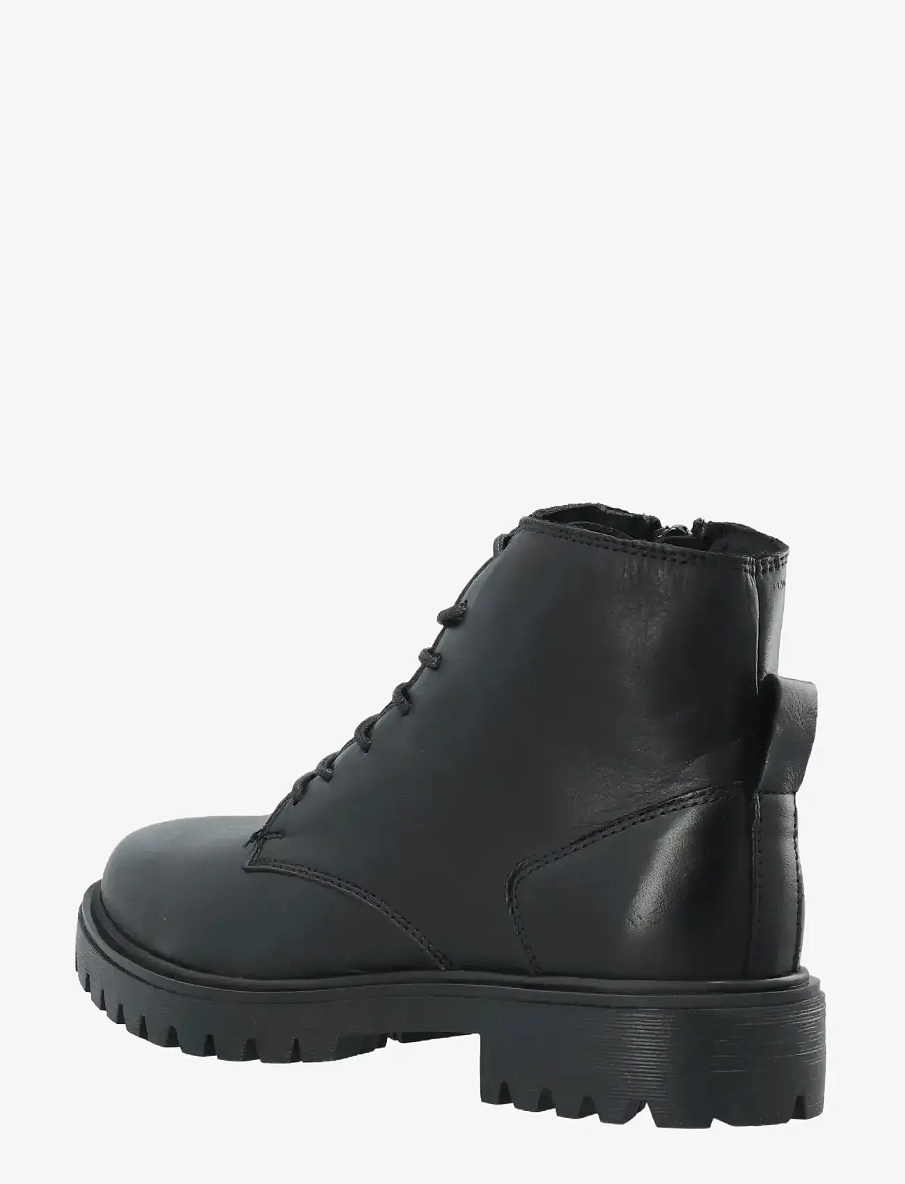 Bianco - BIAGINA Lace Up Boot Smooth Leather - snørestøvler - black - 3